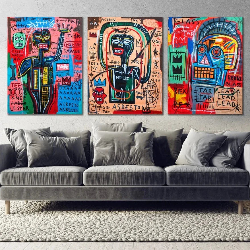 Quadro Basquiat Set - Neibac - Spedizione gratuita