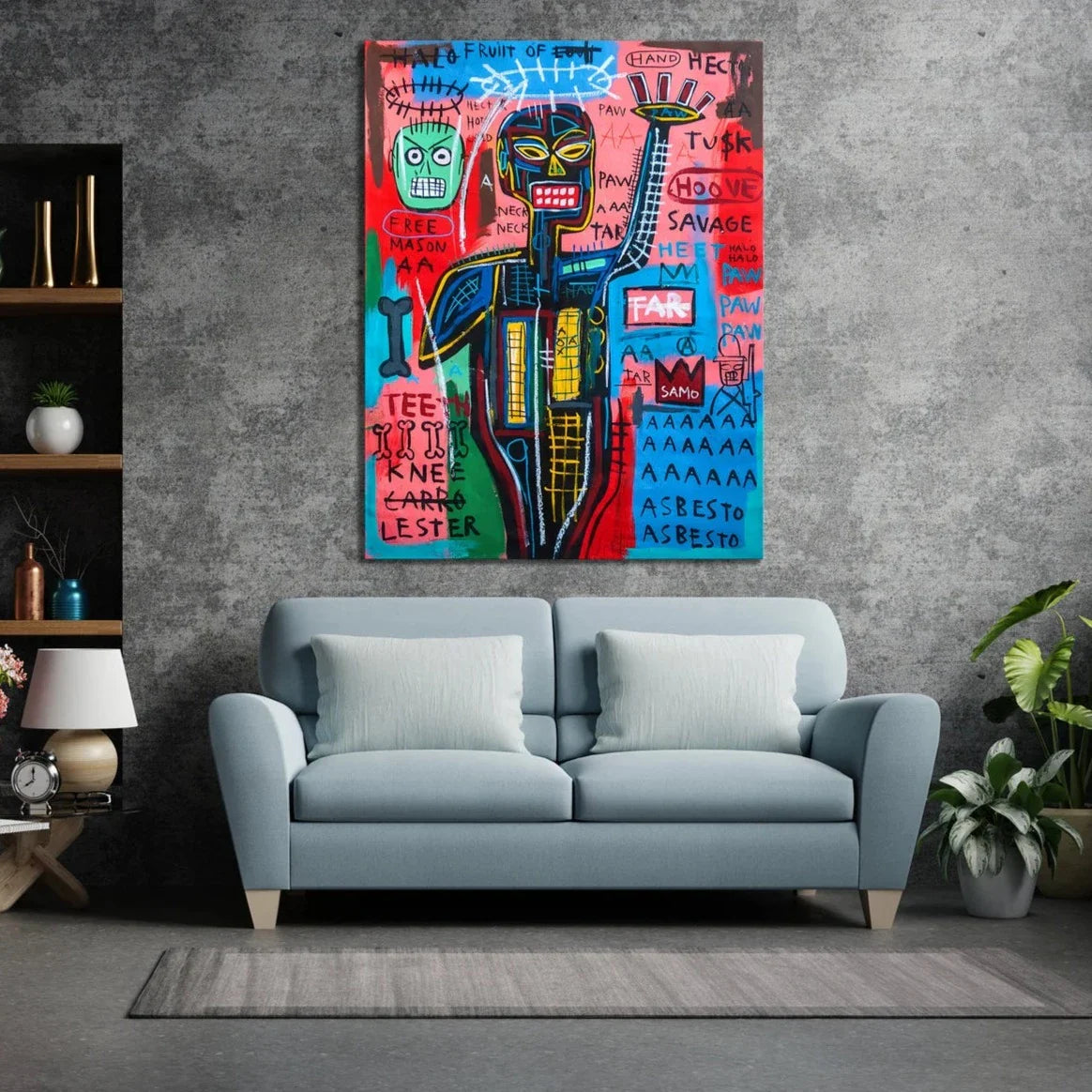 Basquiat Canvas Print Jean Michel Urban Graffiti