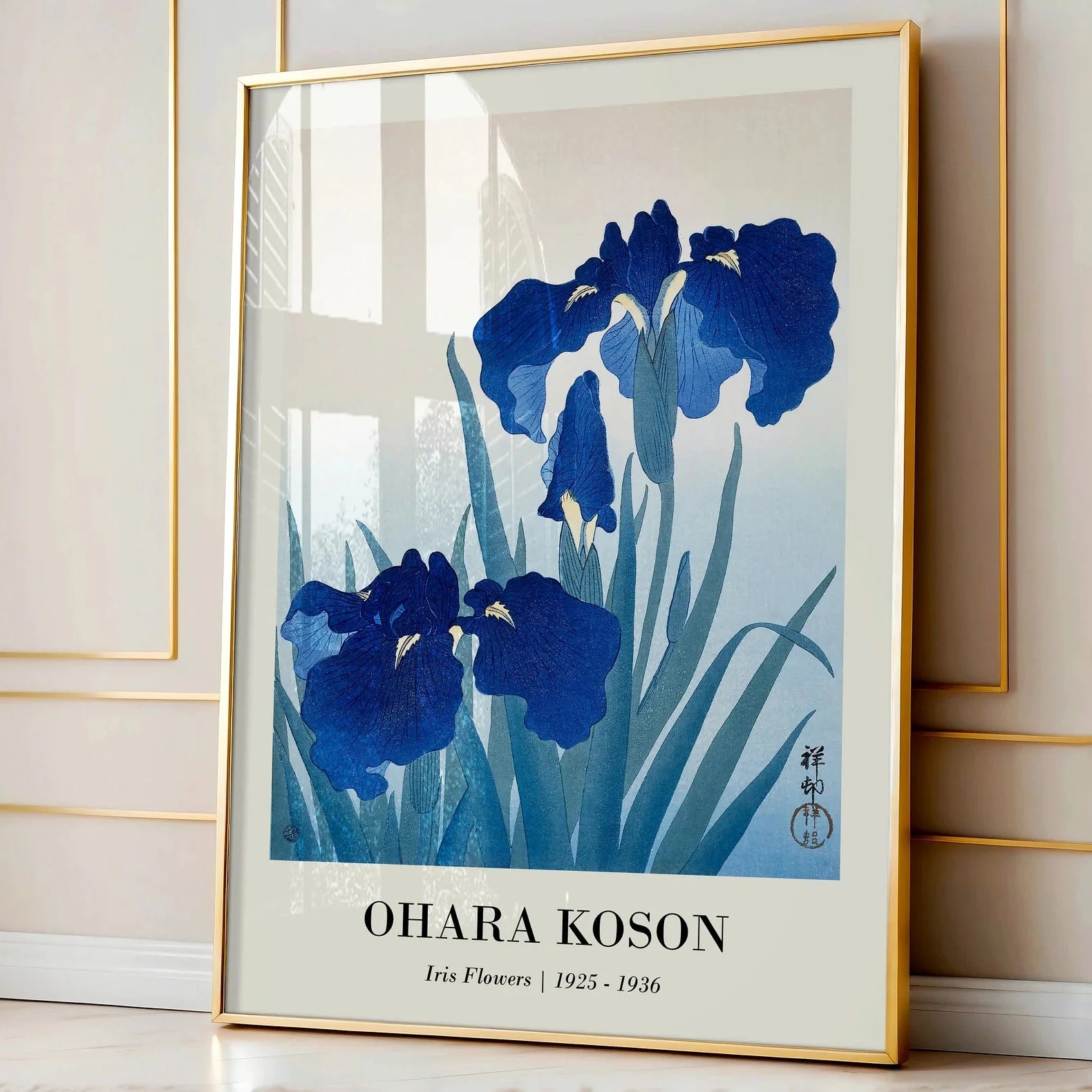 Ohara Koson - Iris Flower Blue