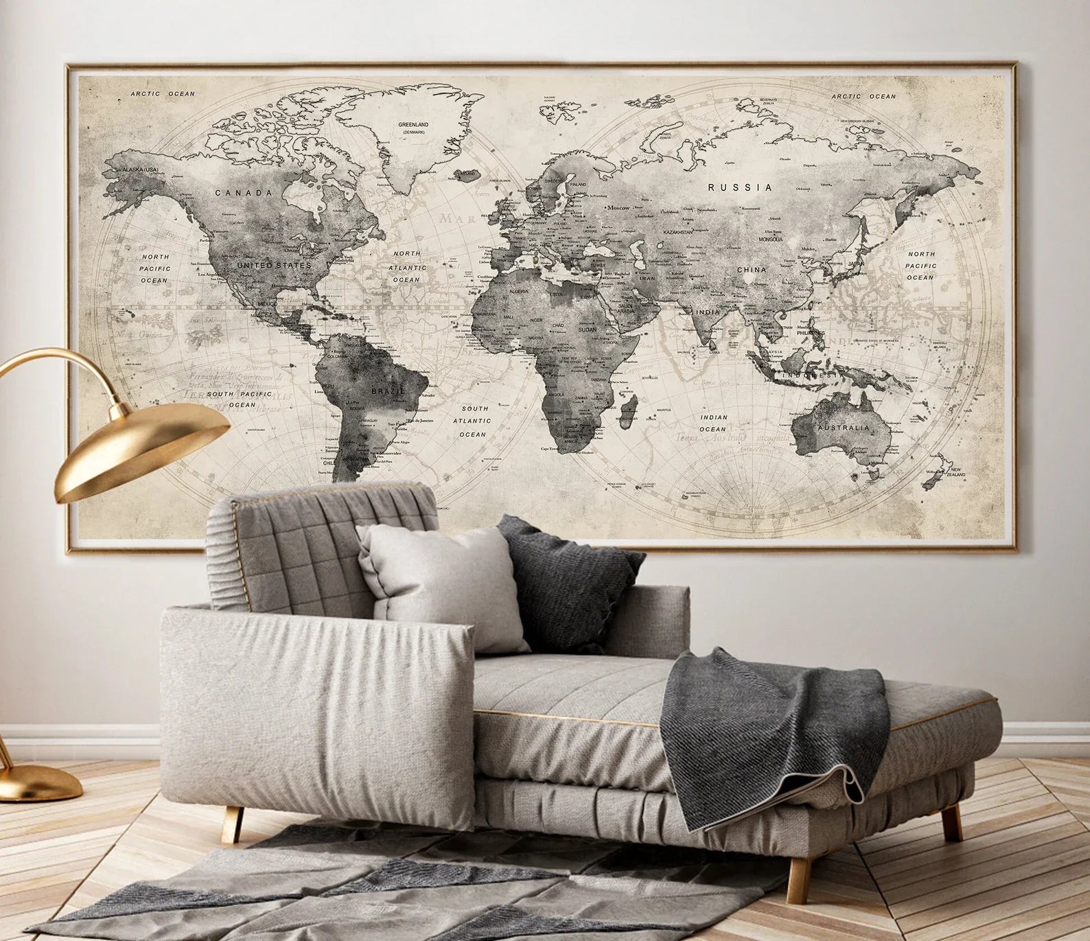 Push Pin World Map