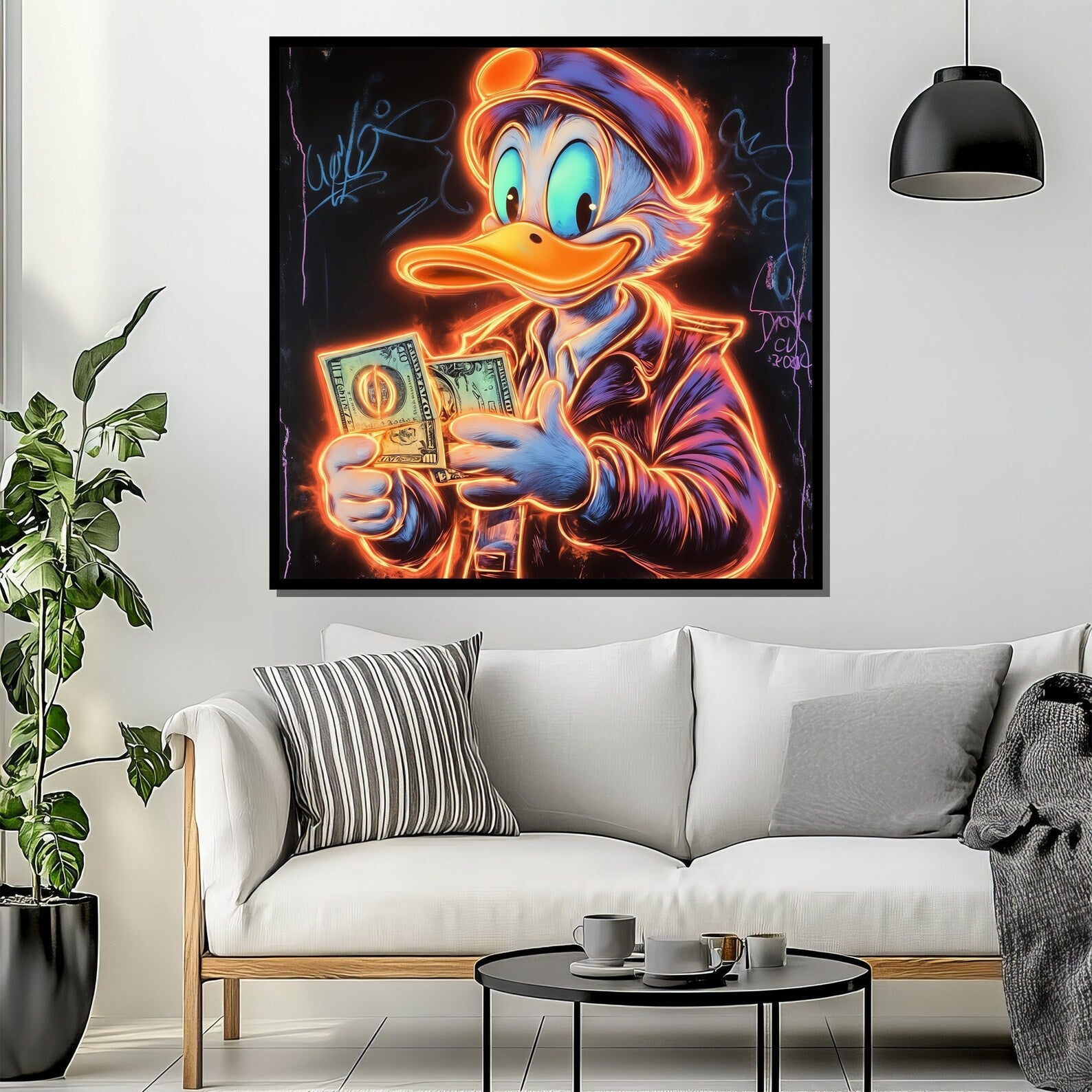 Modern Neon Scrooge