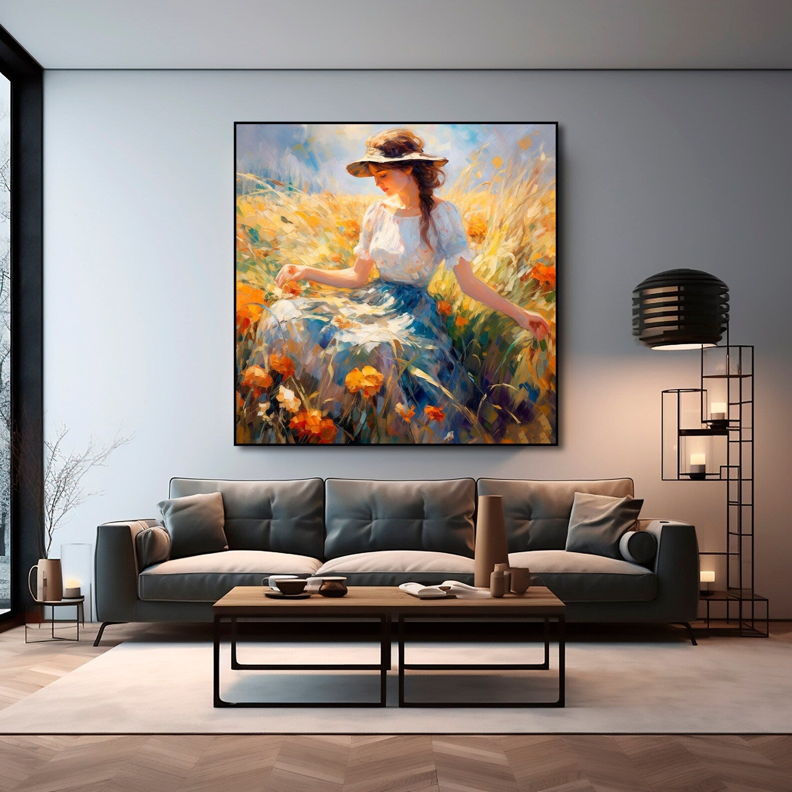 Flowerfield painting