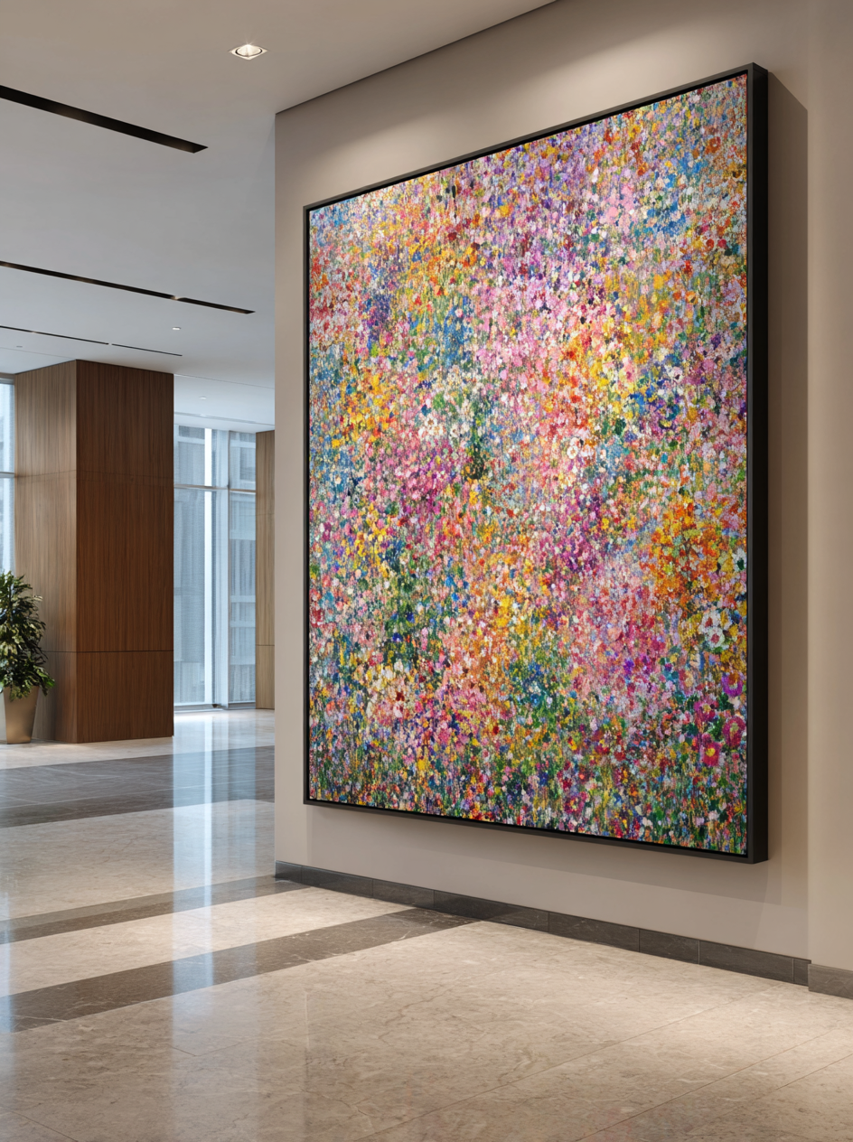 Square of flowers