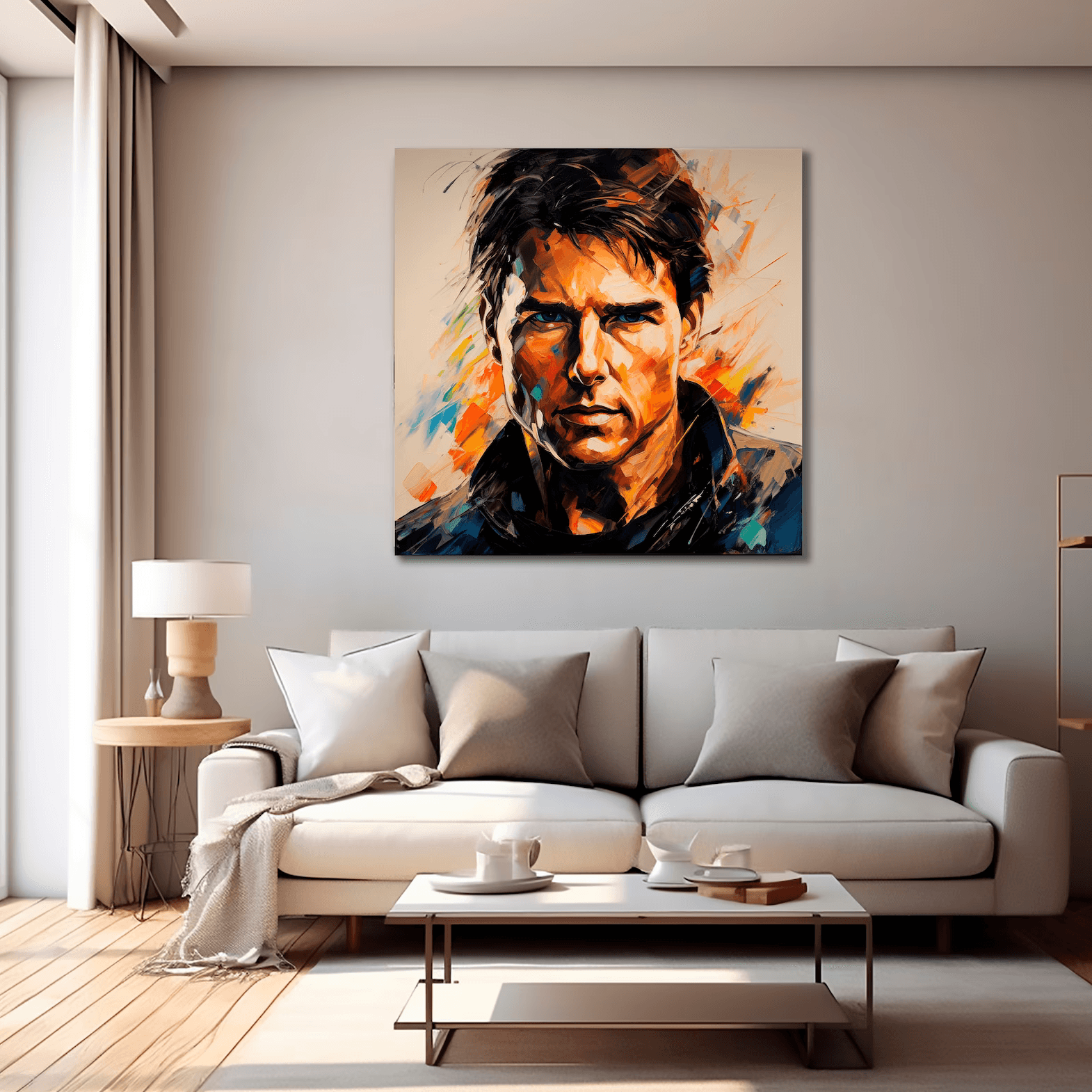 Abstract portrait of Tom Cruise