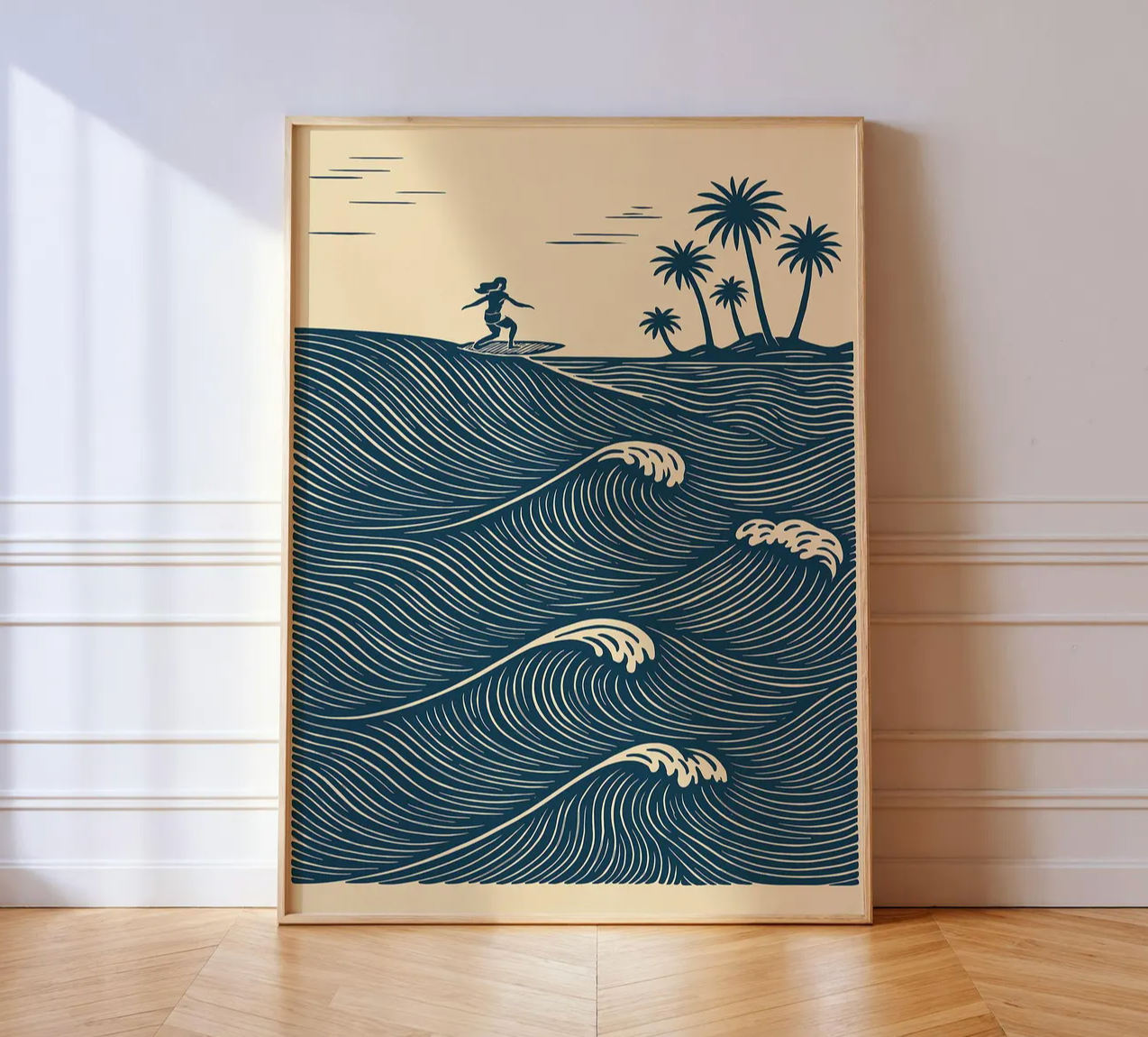 Surf and Palm Trees