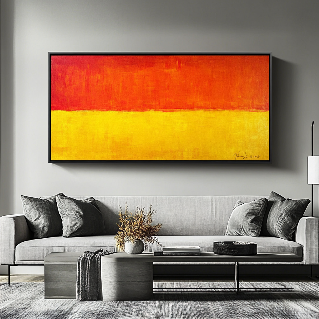 Contrast of Red Yellow - Mark Rothko