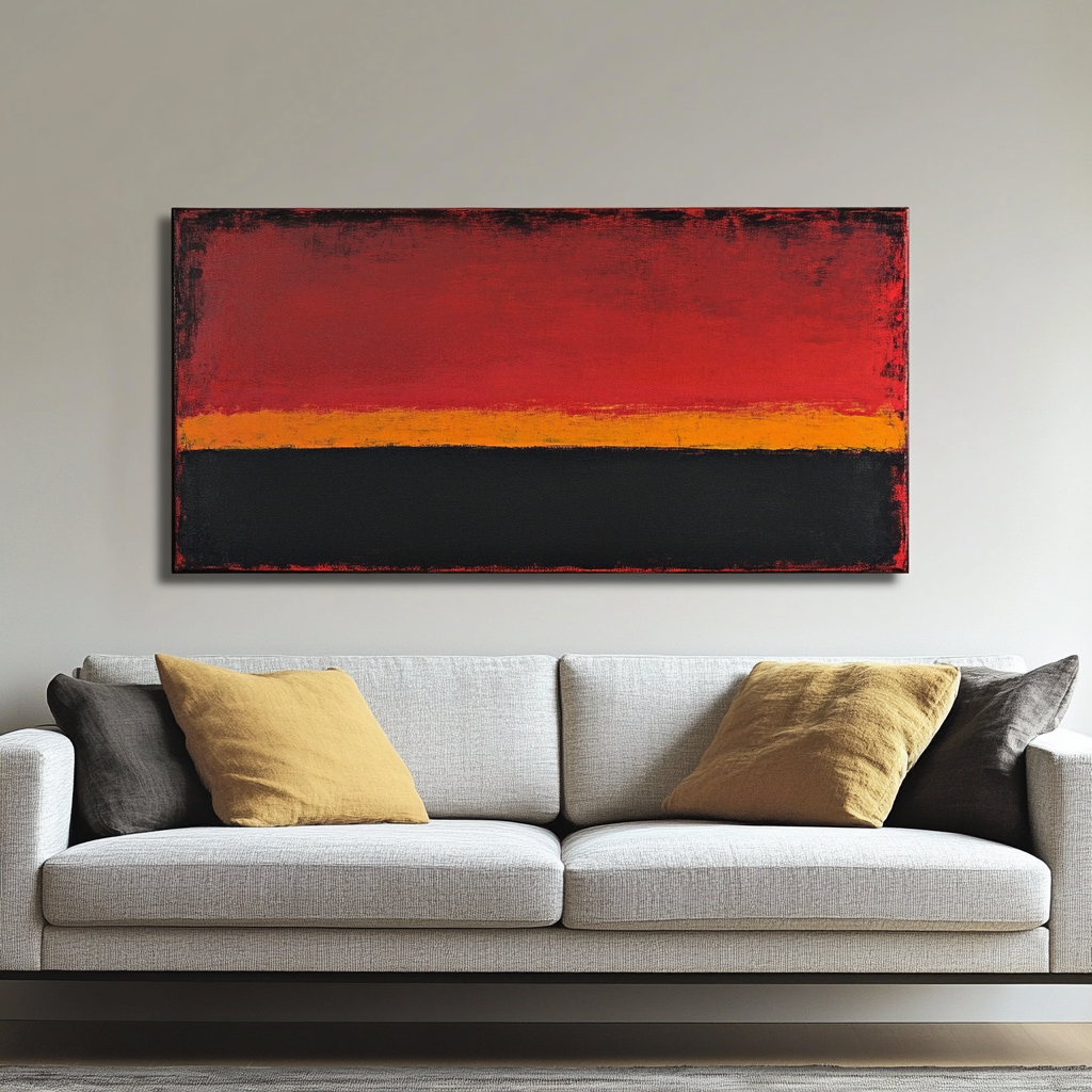 Contrast of Red Orange and Black - Mark Rothko