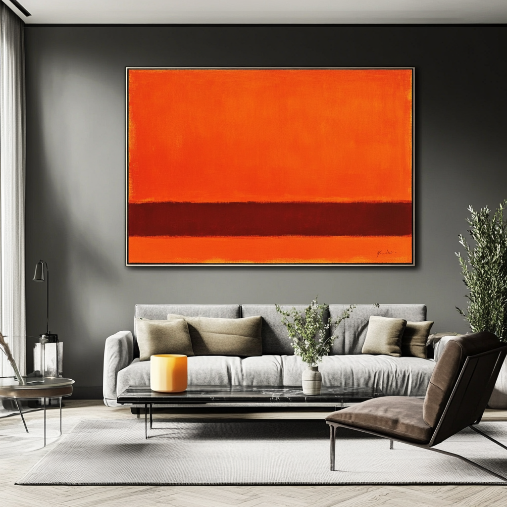 Contrast of Dark Orange - Mark Rothko