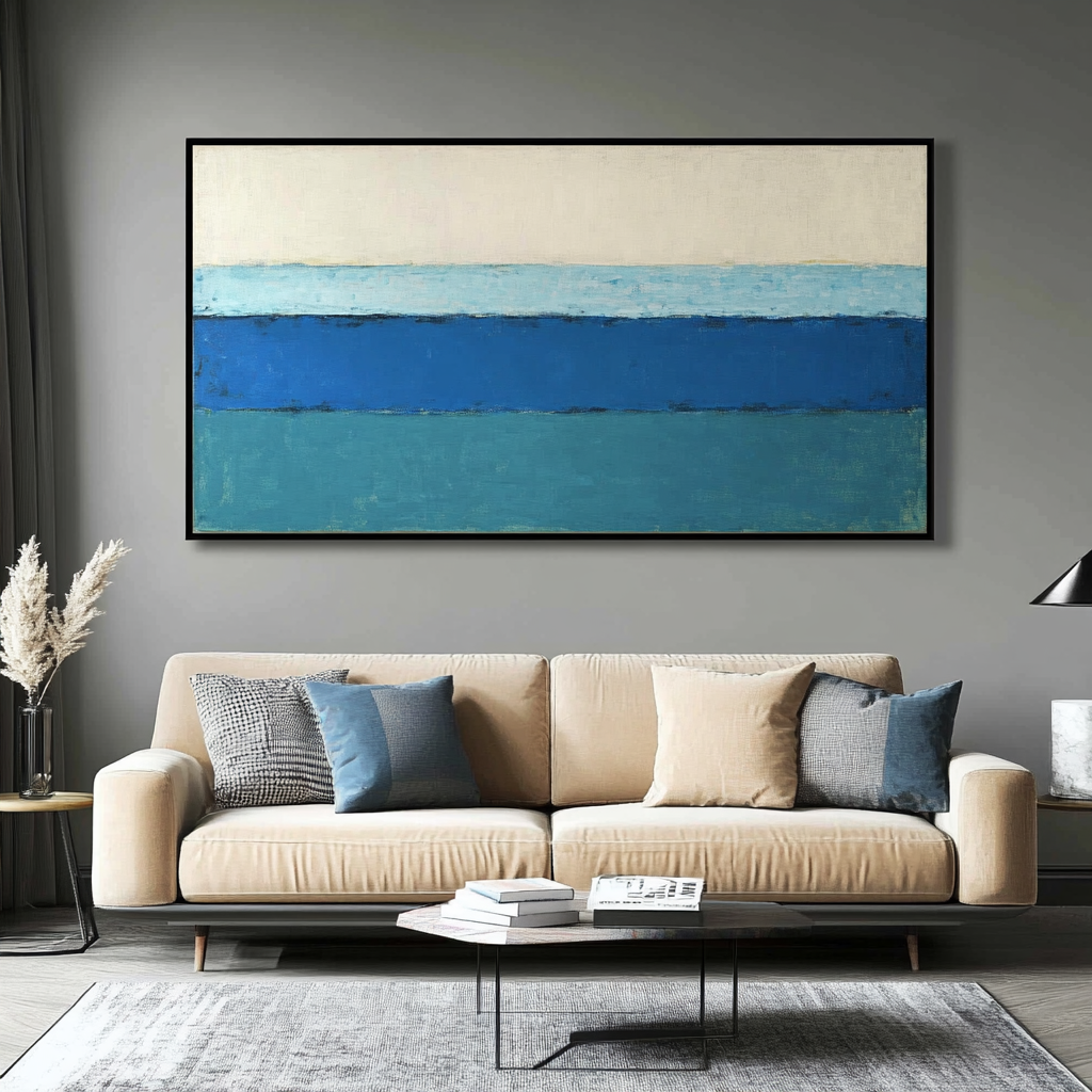 Contrast of White and Blue - Mark Rothko