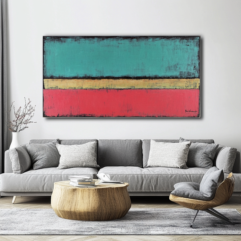 Contrast of Turquoise and Red - Mark Rothko