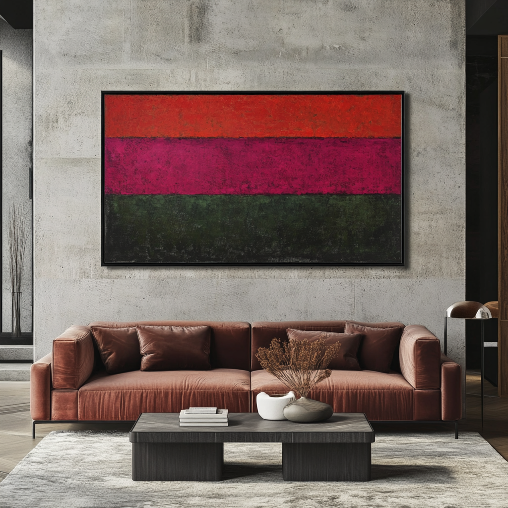 Contrast of Red, Pink and Green - Mark Rothko