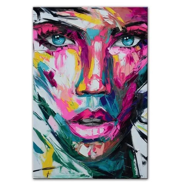 Tela con viso donna Astratto - 60X80cm / 2