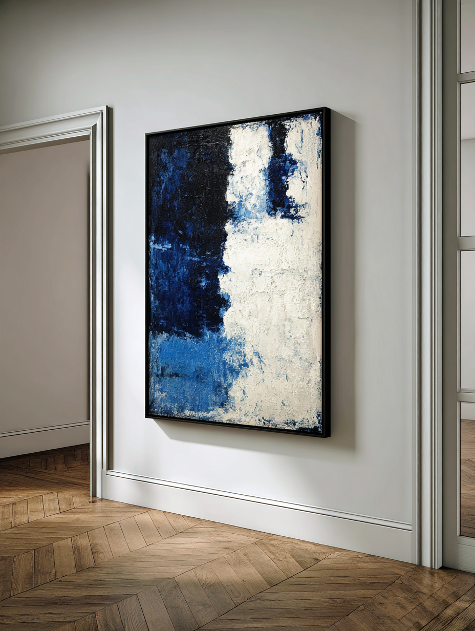 Blue and white river