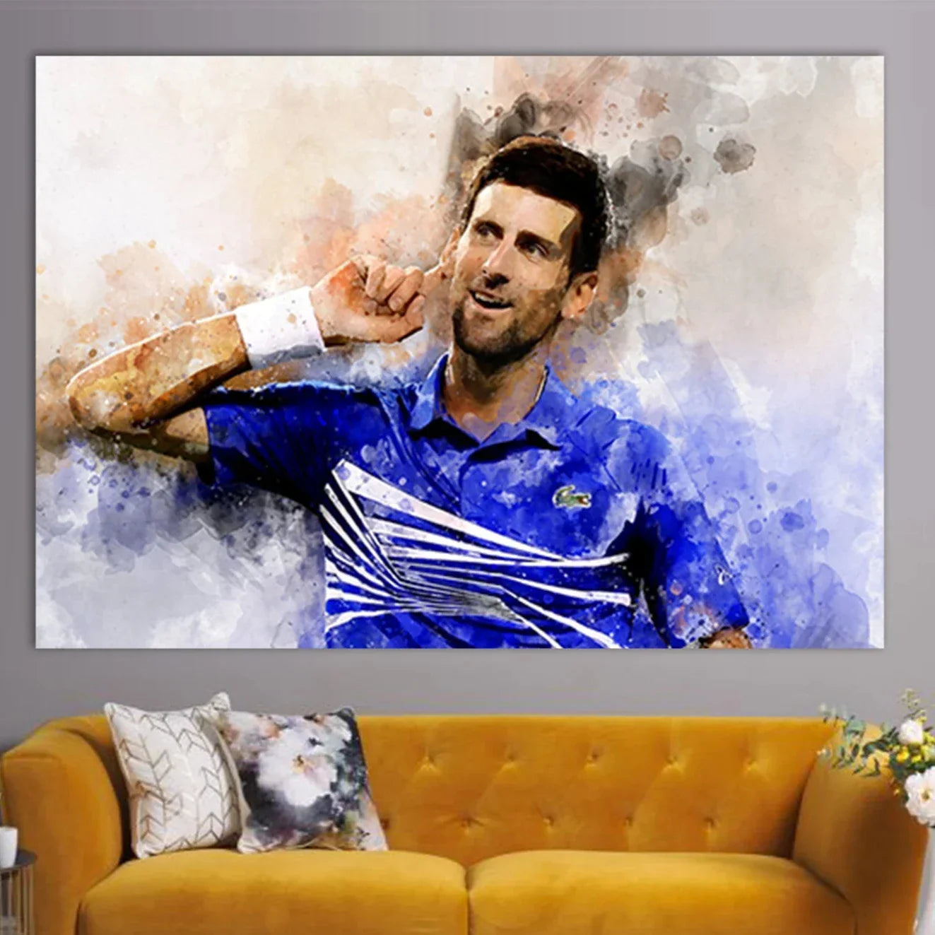 Canvas exult Novak Djokovic
