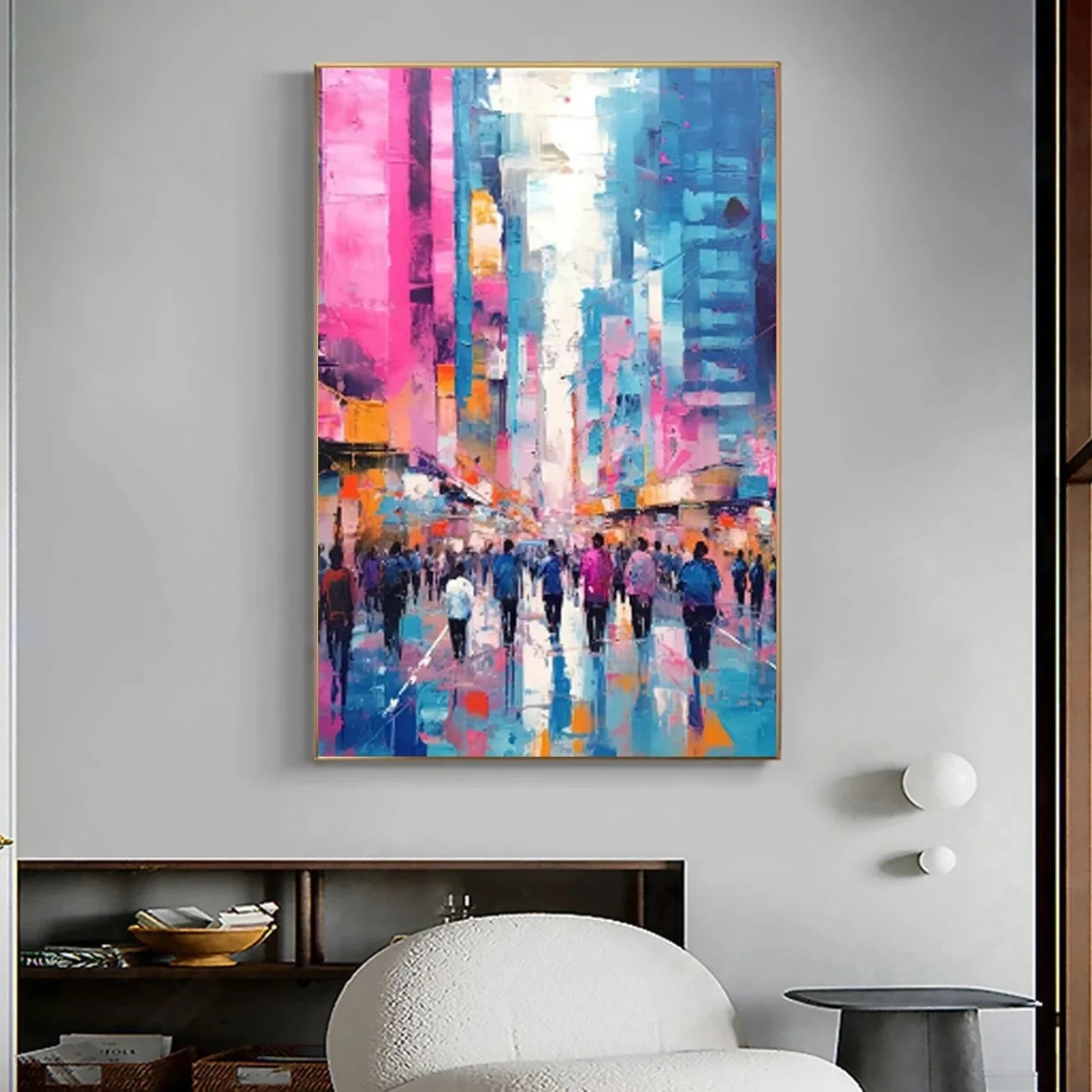 Abstract colorful city