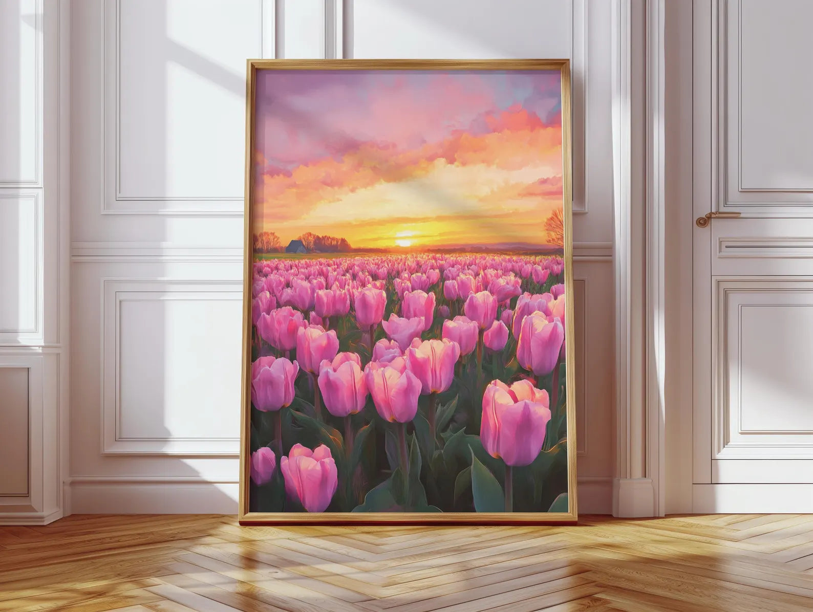 Tulips at Sunset