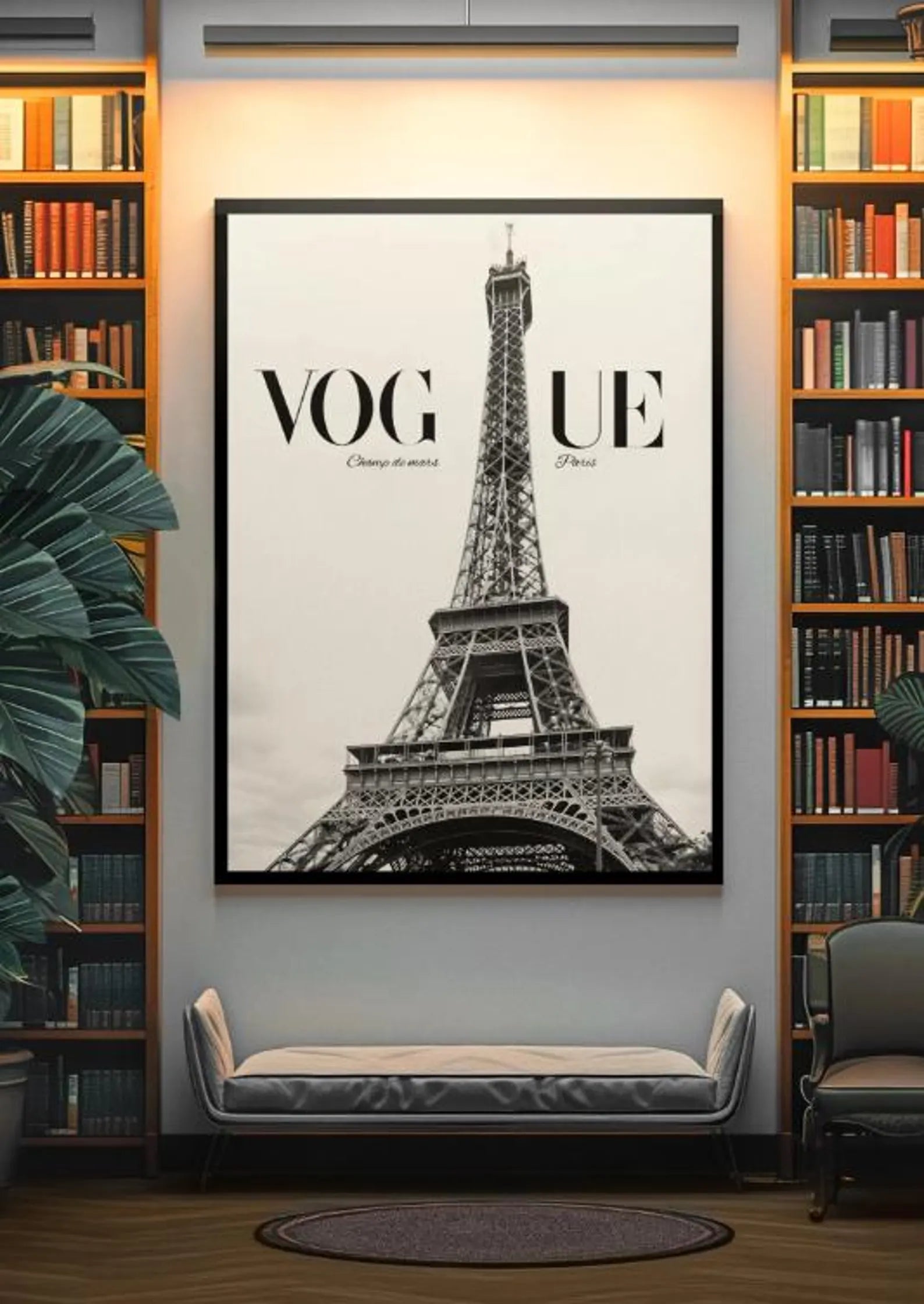 VOGUE Eiffel Tower Black and White