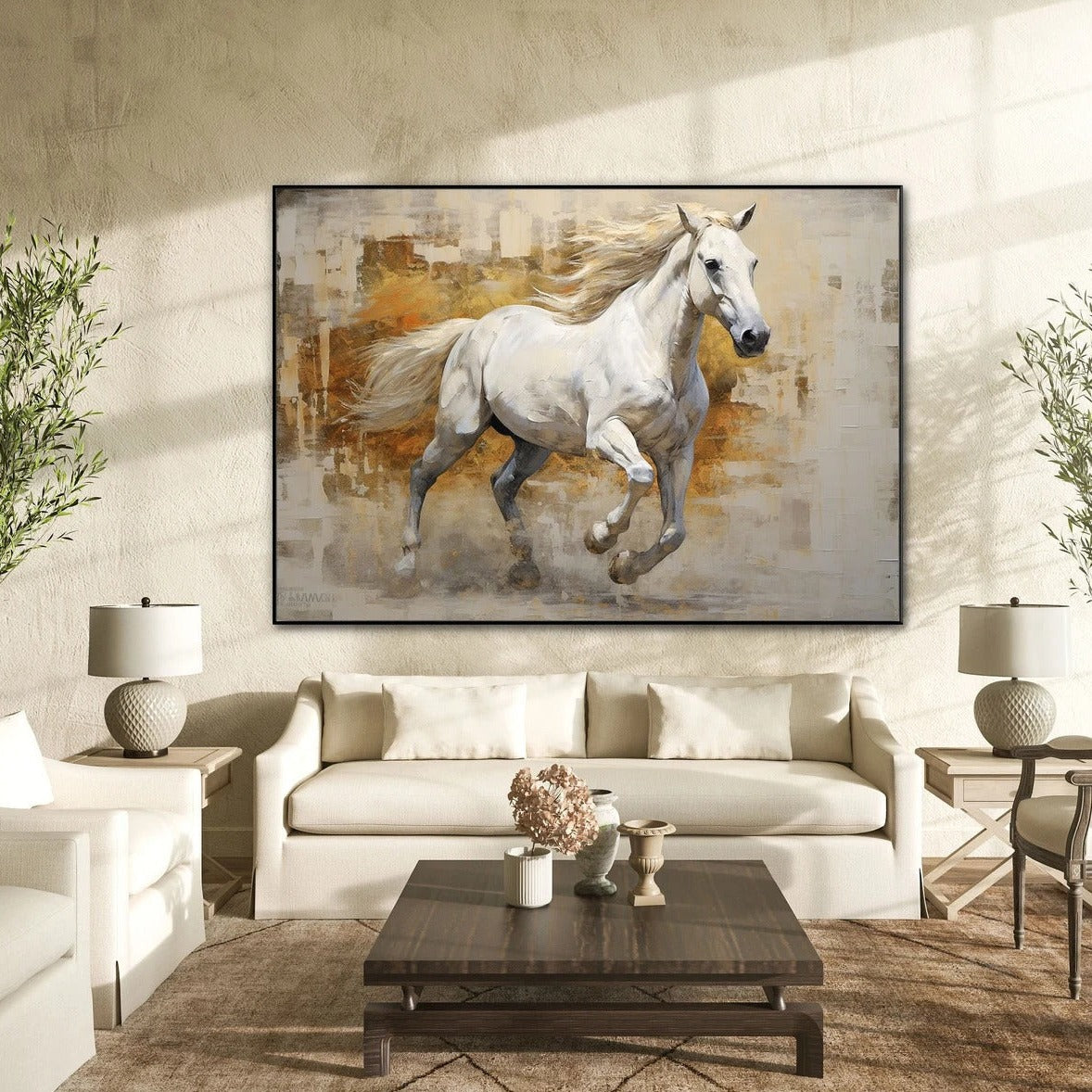 Elegant White Horse