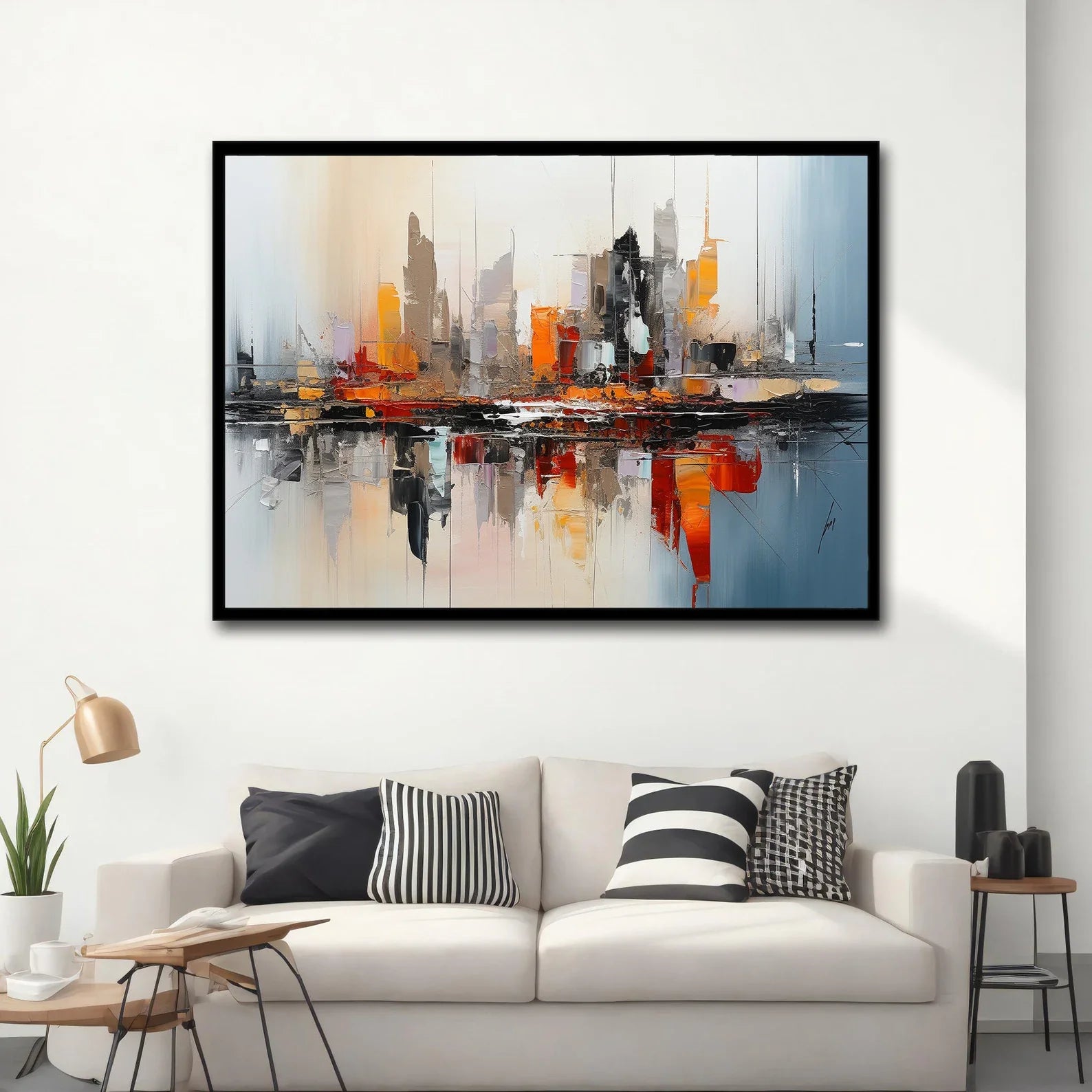 Abstract colorful skyline
