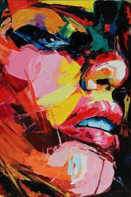 Tela con viso donna Astratto - 60X80cm / 1