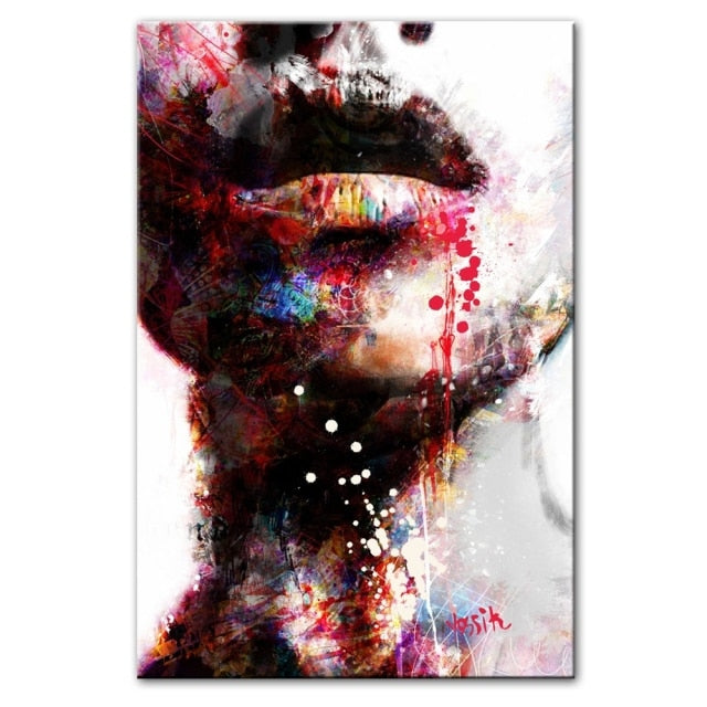 Tela con viso donna Astratto - 60X80cm / 3