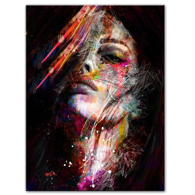 Tela con viso donna Astratto - 60X80cm / 4