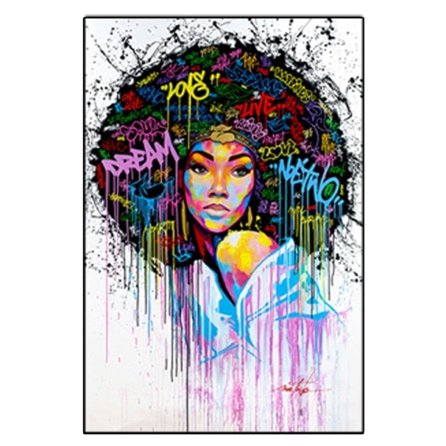 Tela con viso donna Astratto - 60X80cm / 6