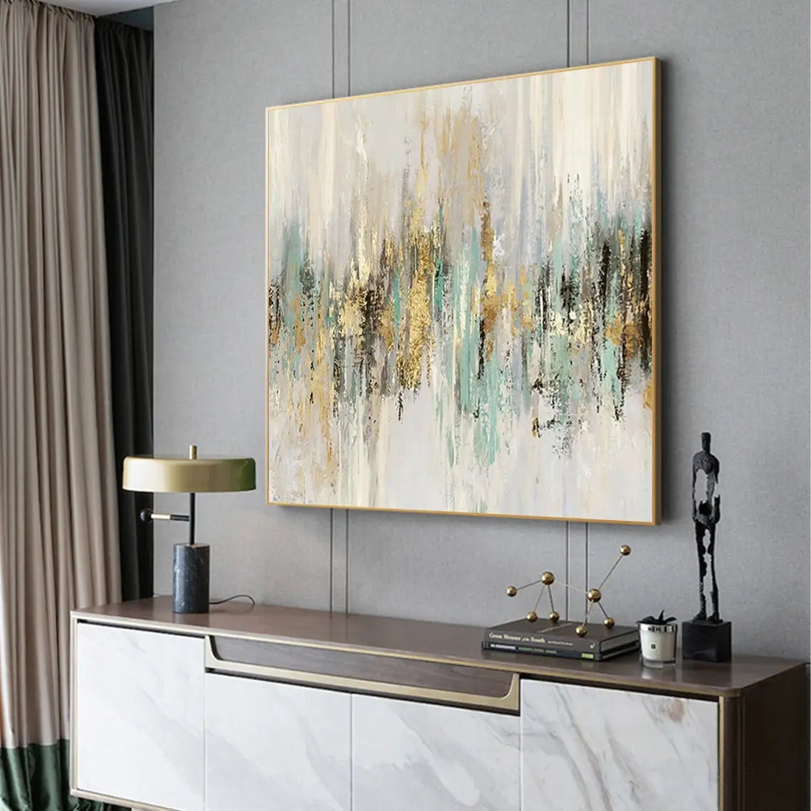 Abstract Gold and Green