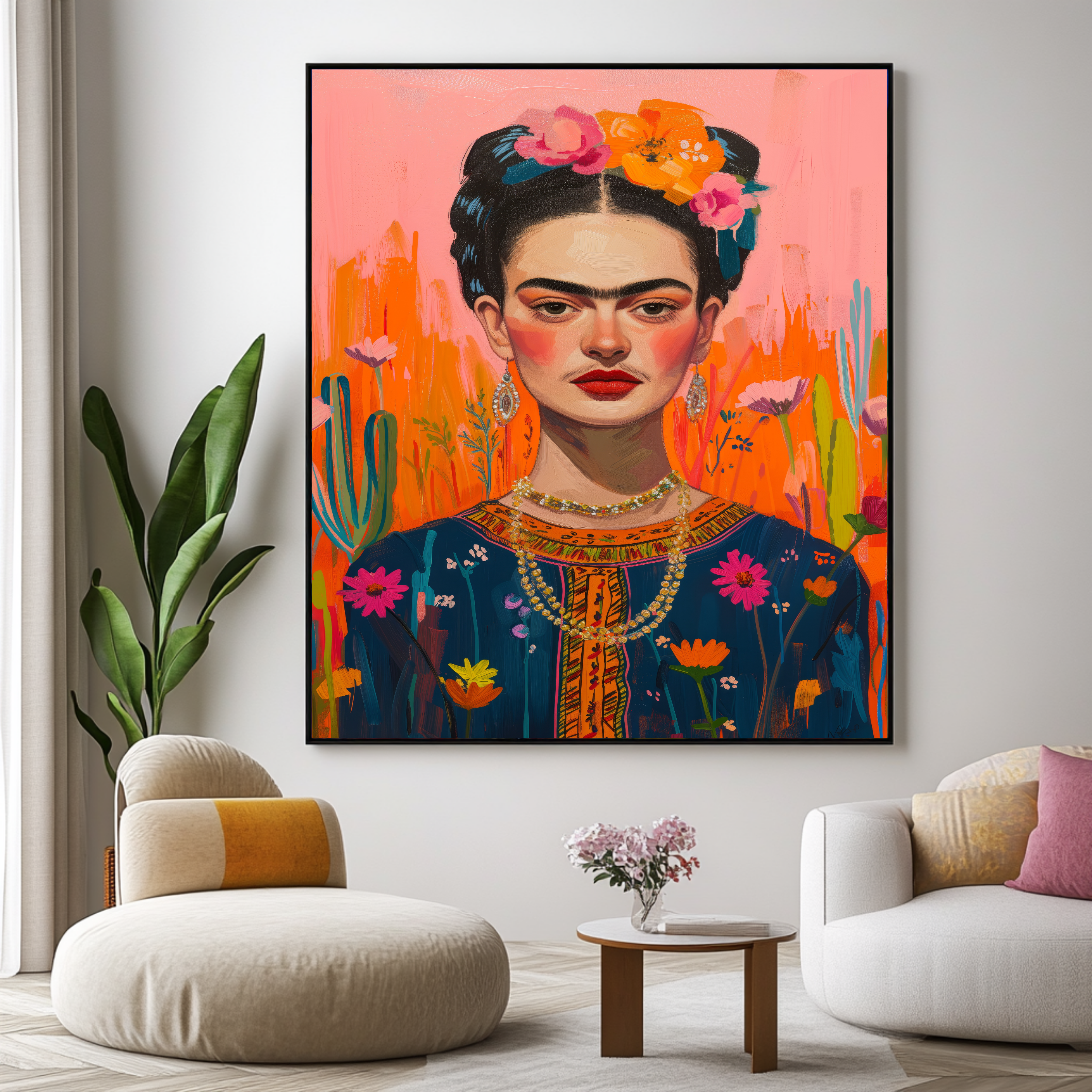 Frida Orange Background