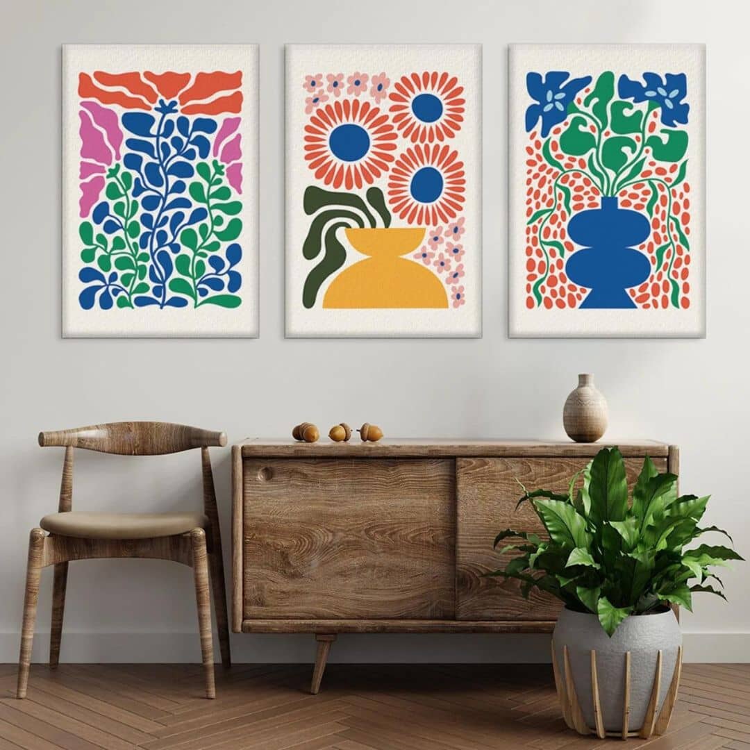 Modern Flower Composition - Set of 3