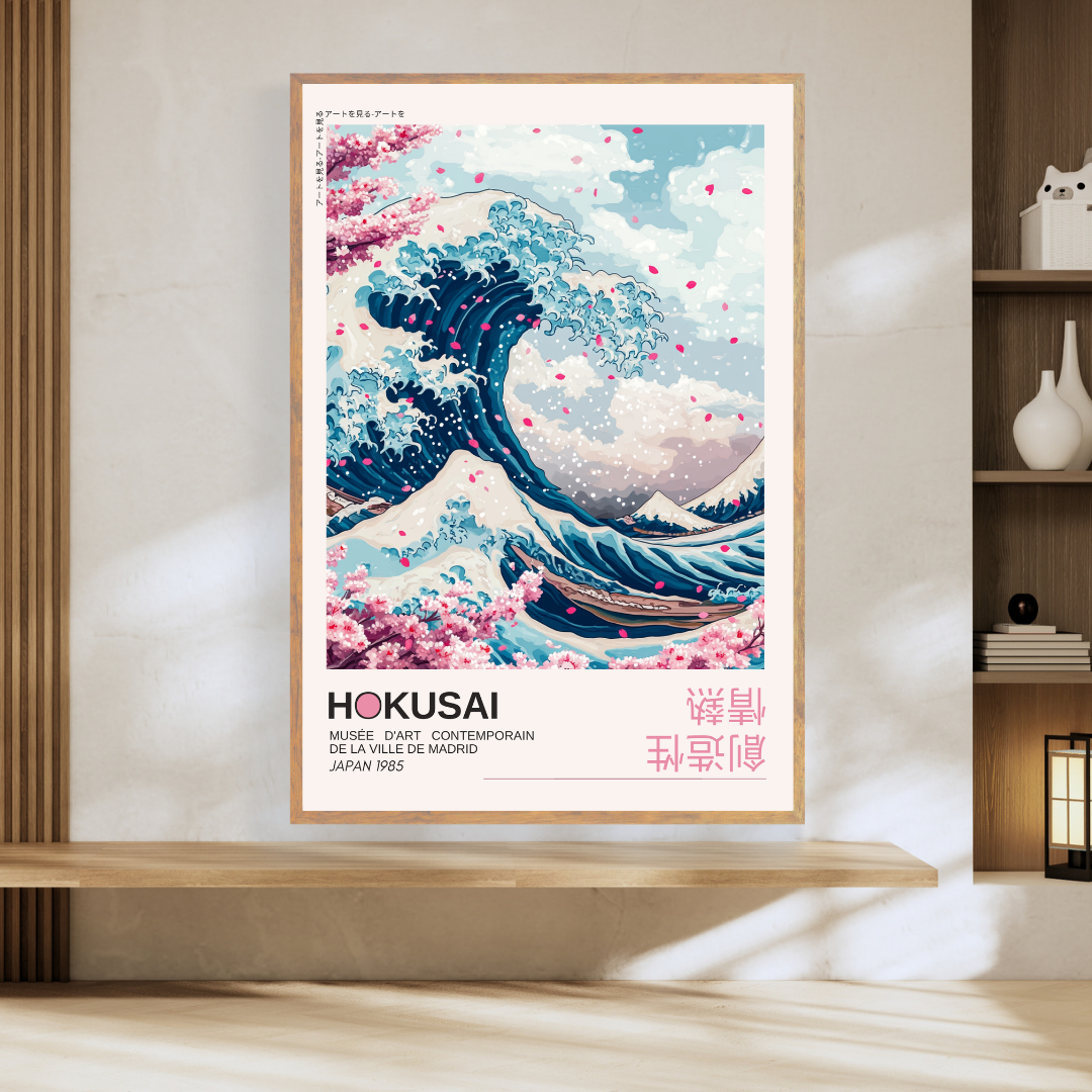 Hokusai - The Wave and Peach Blossoms