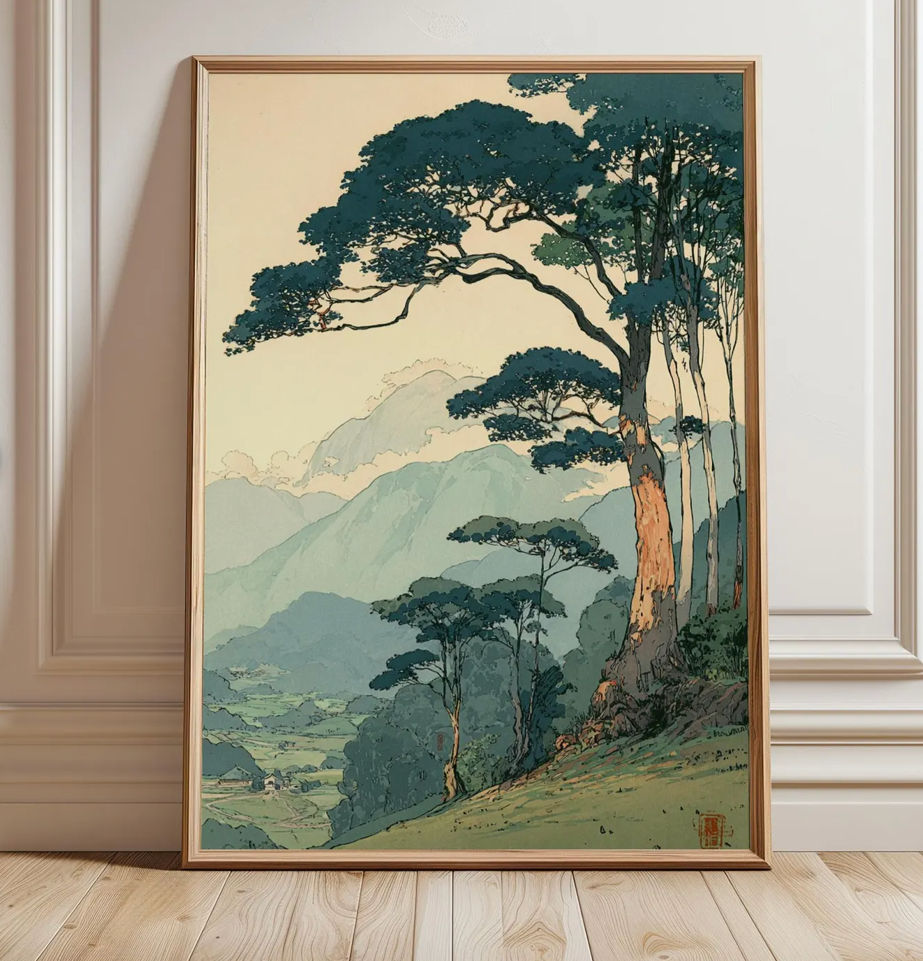 Landscape on the Horizon with Mountains