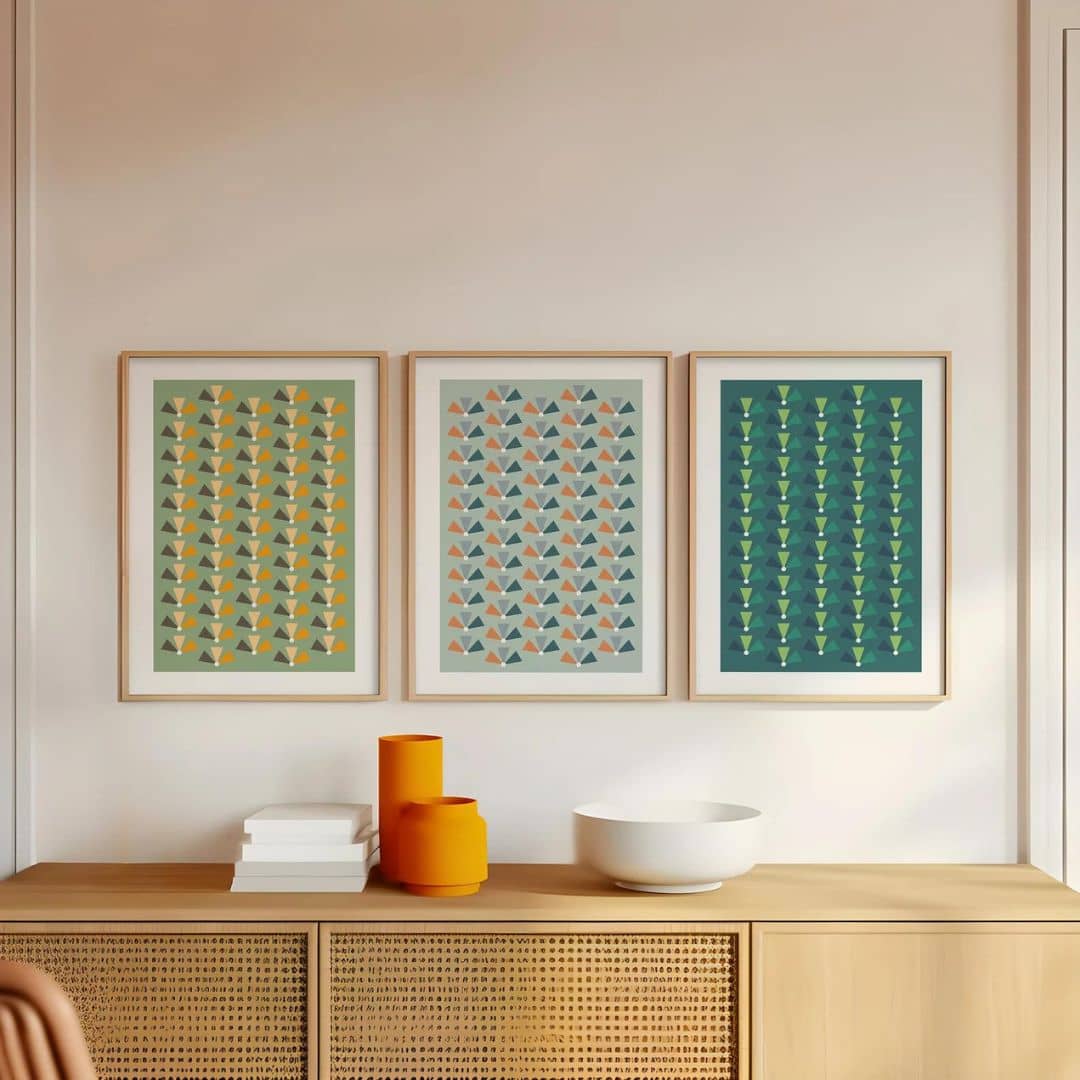 Bauhaus Pyramids - Set of 3