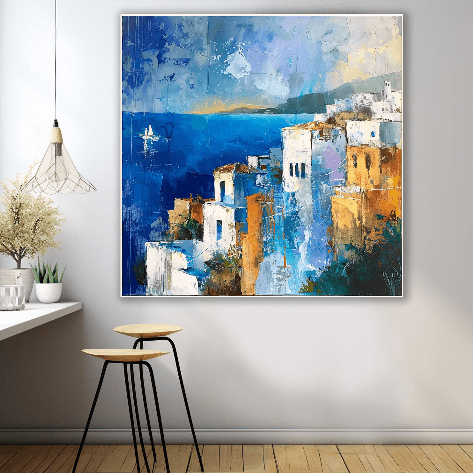 Abstract painting of Greece