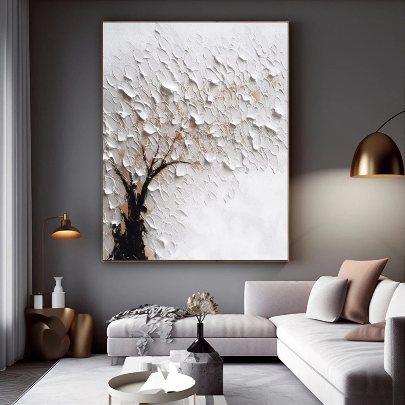 Tree in white