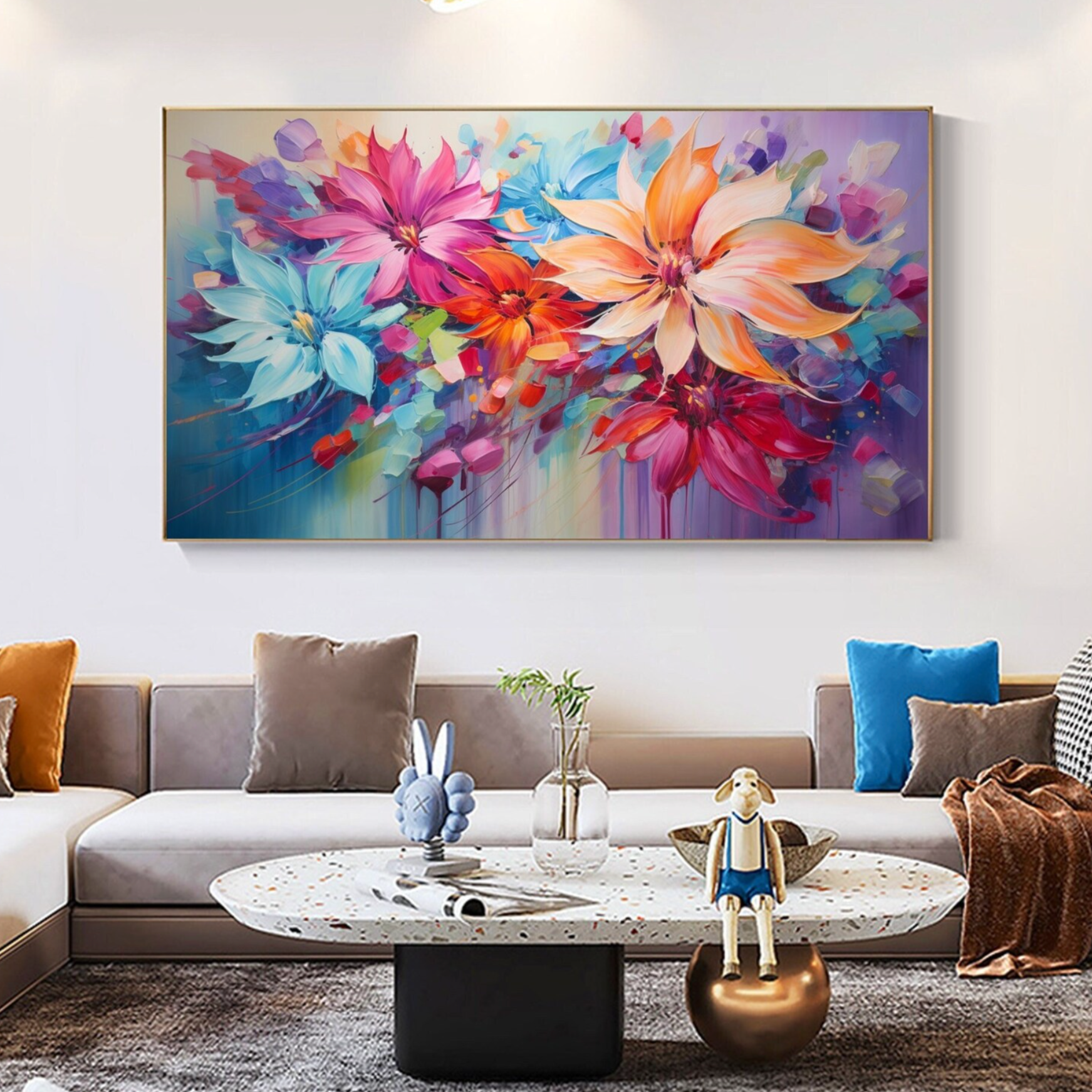 Rainbow of flowers