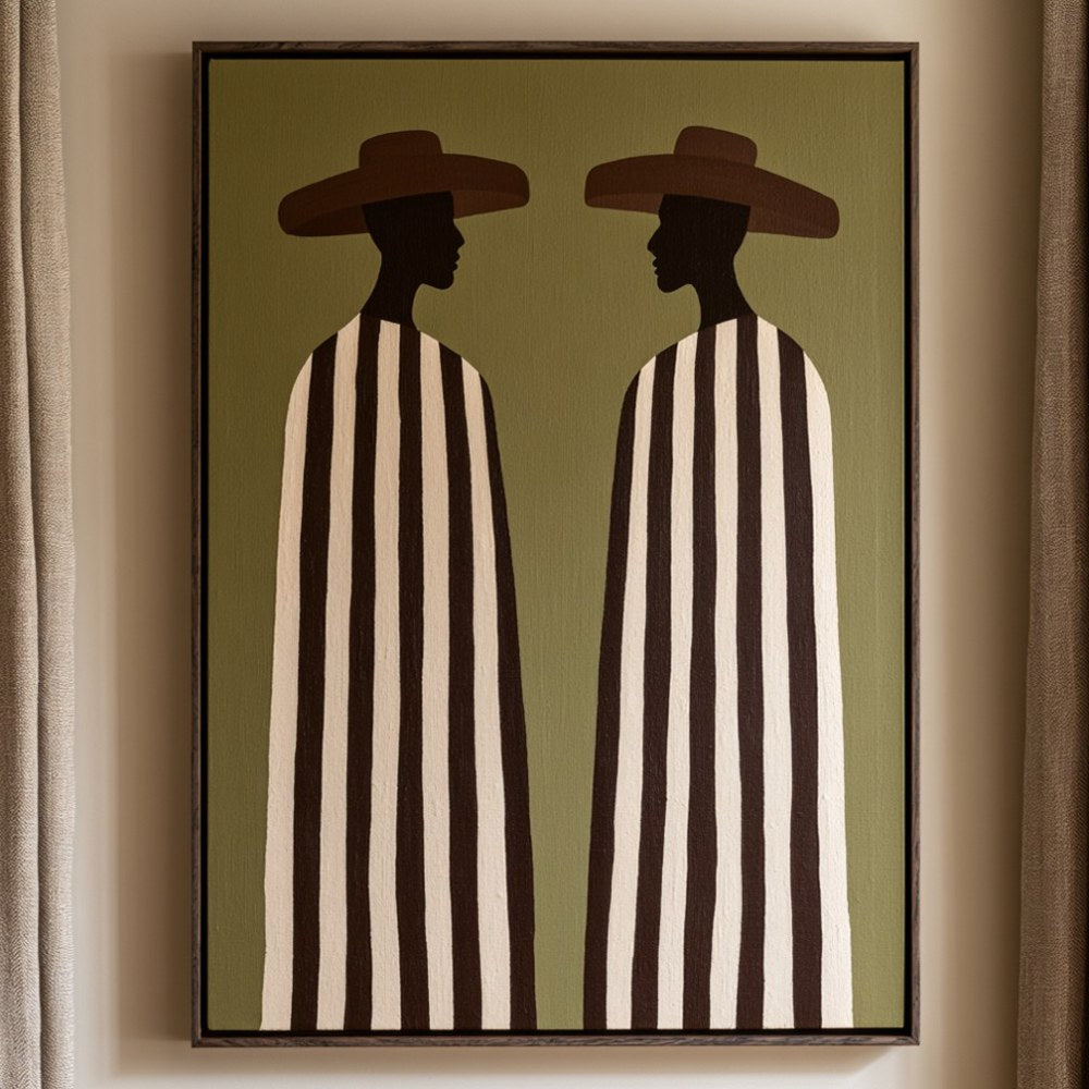Conversation in Olive Green