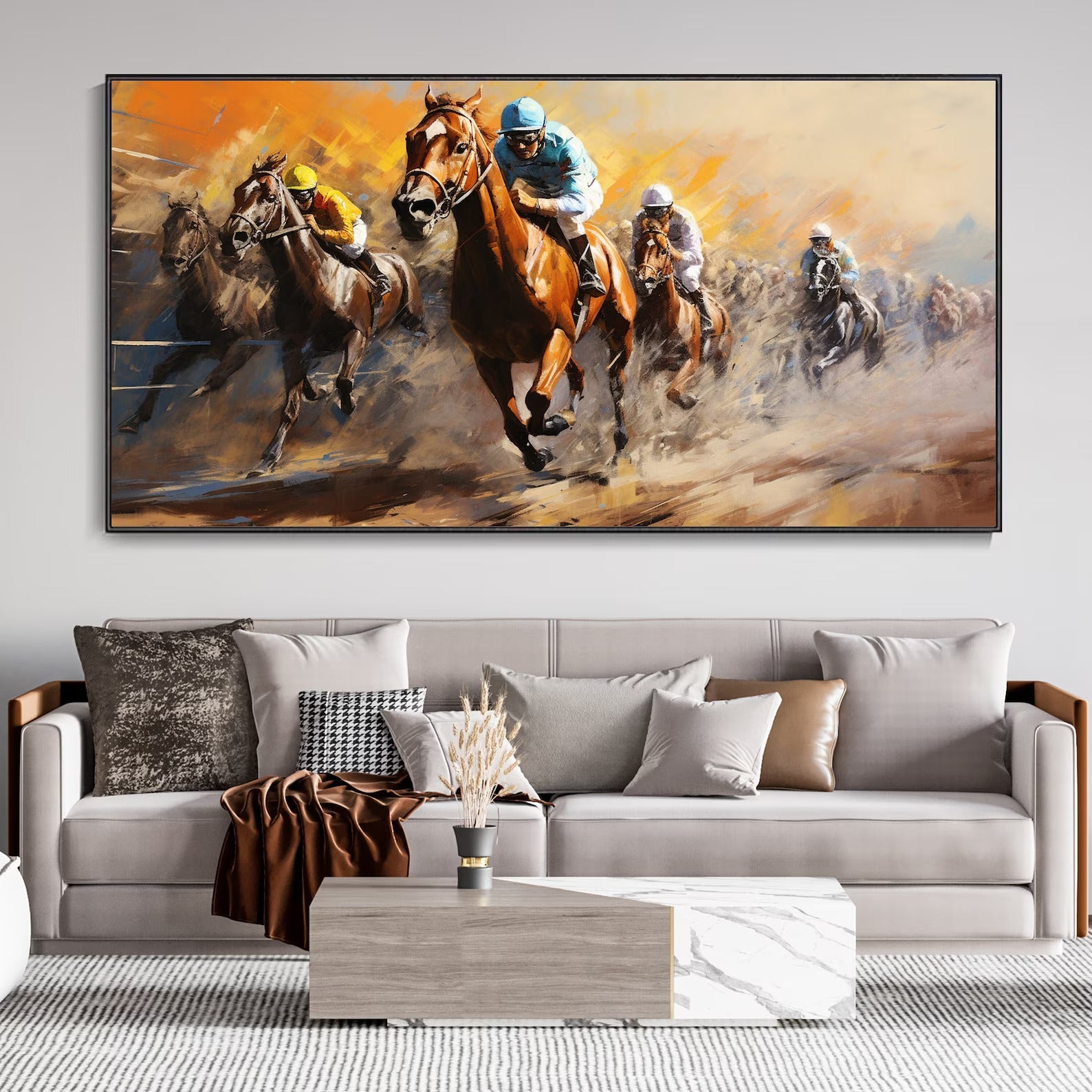 Running horses