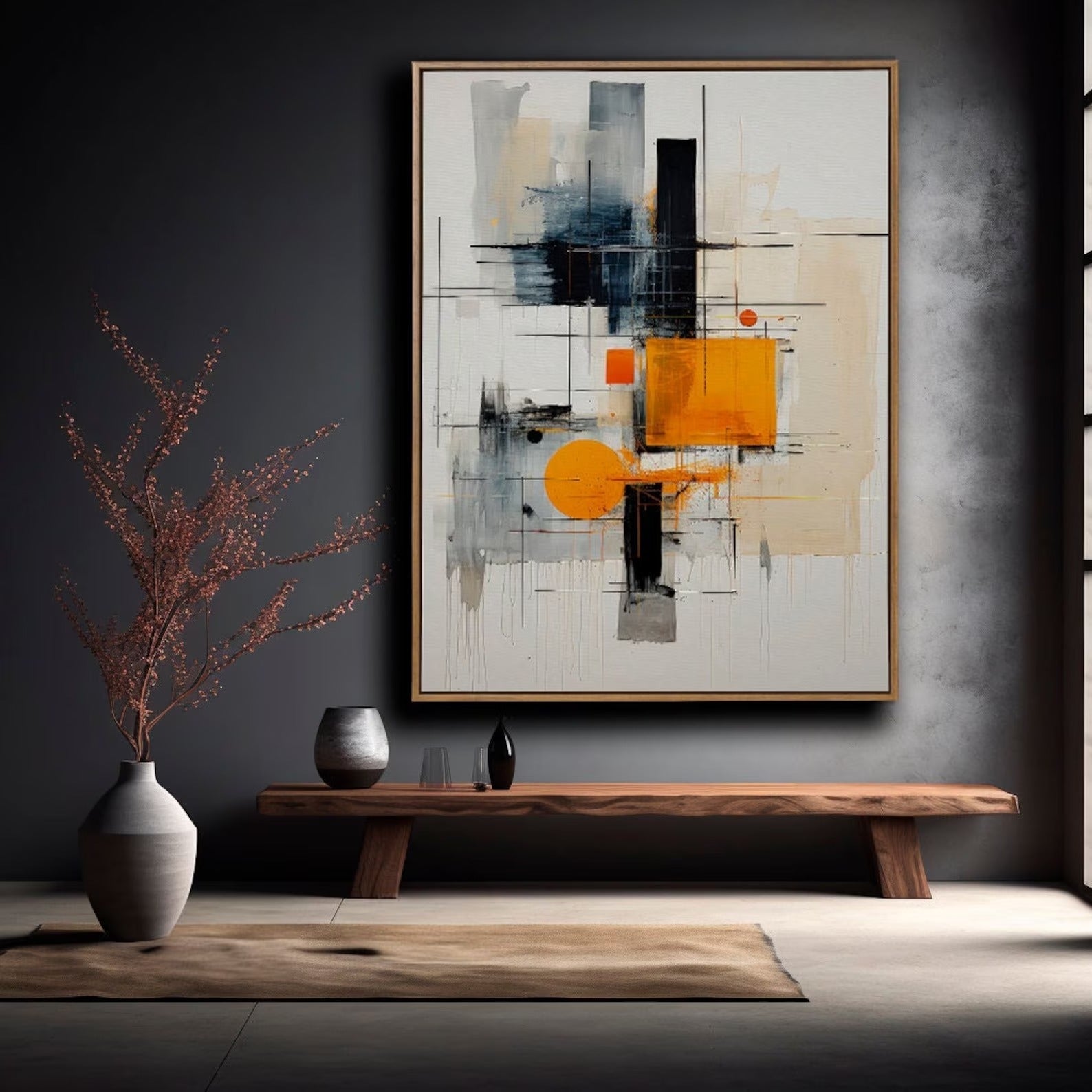 Circle and Rectangle in Orange