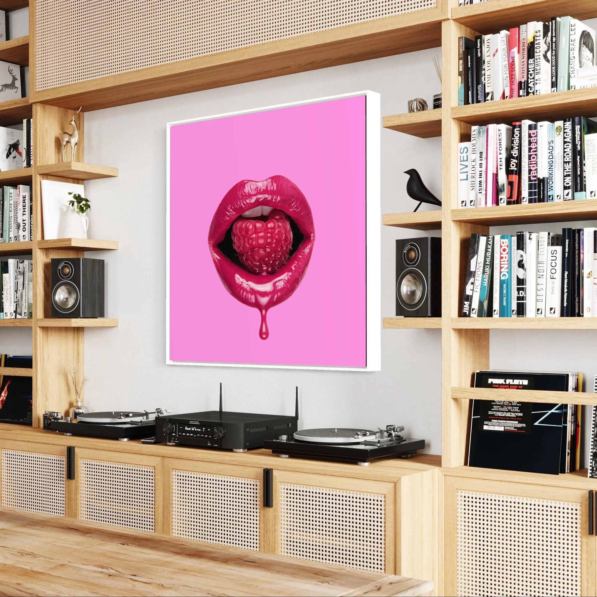 Bocca rosa con lampone - Tele Moderne