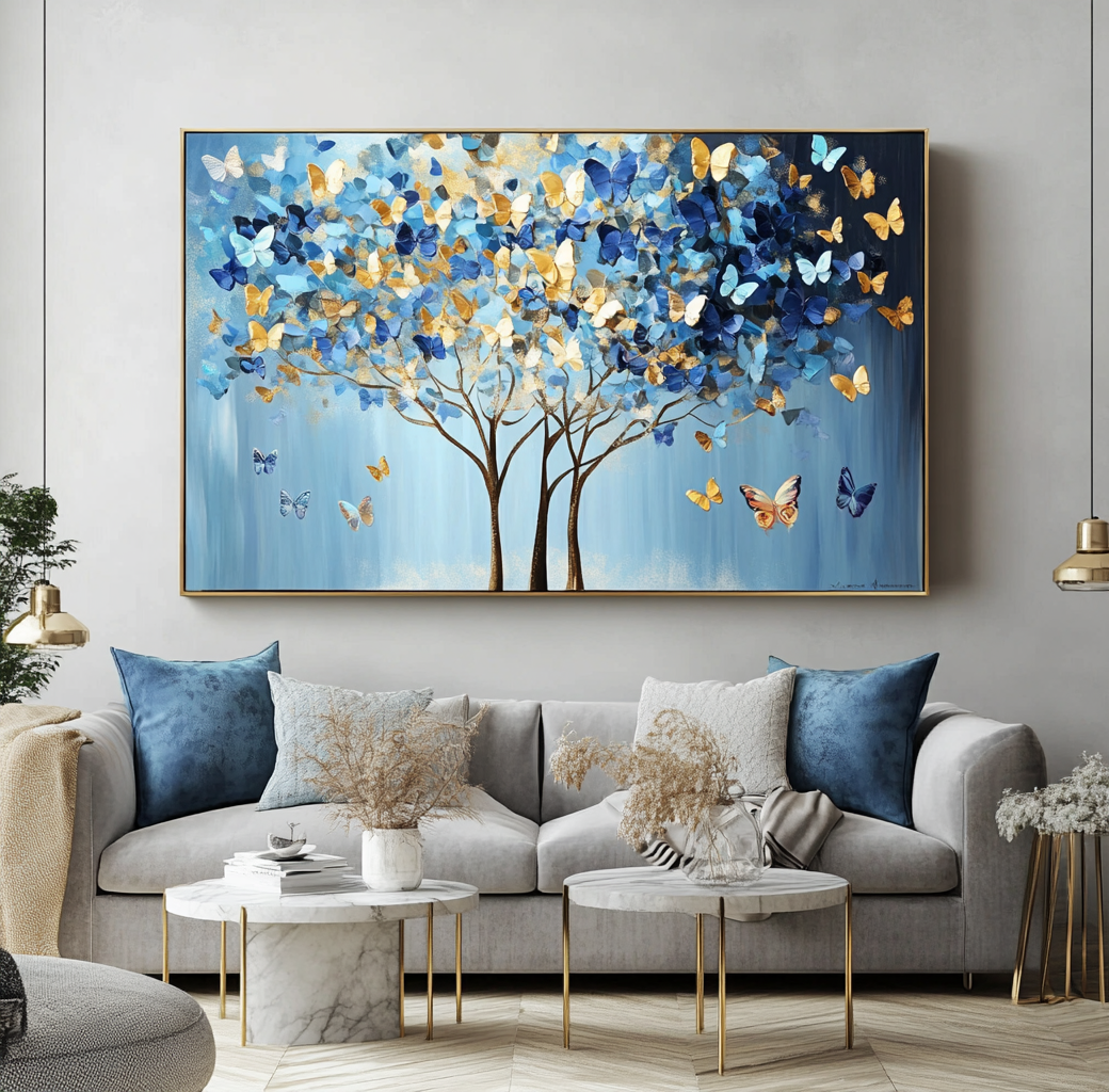 The Light Blue and Gold Tree