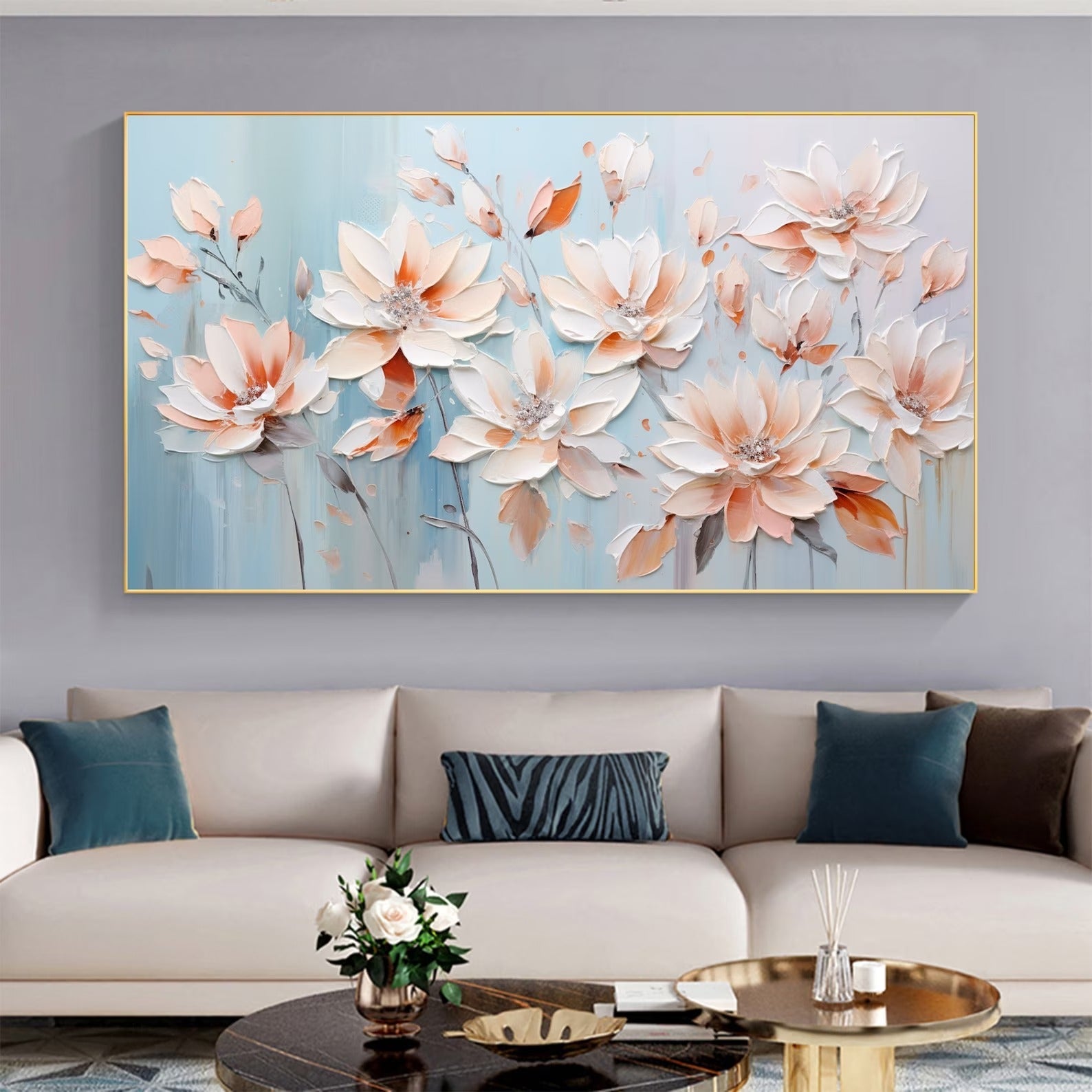Pink Abstract Flowers