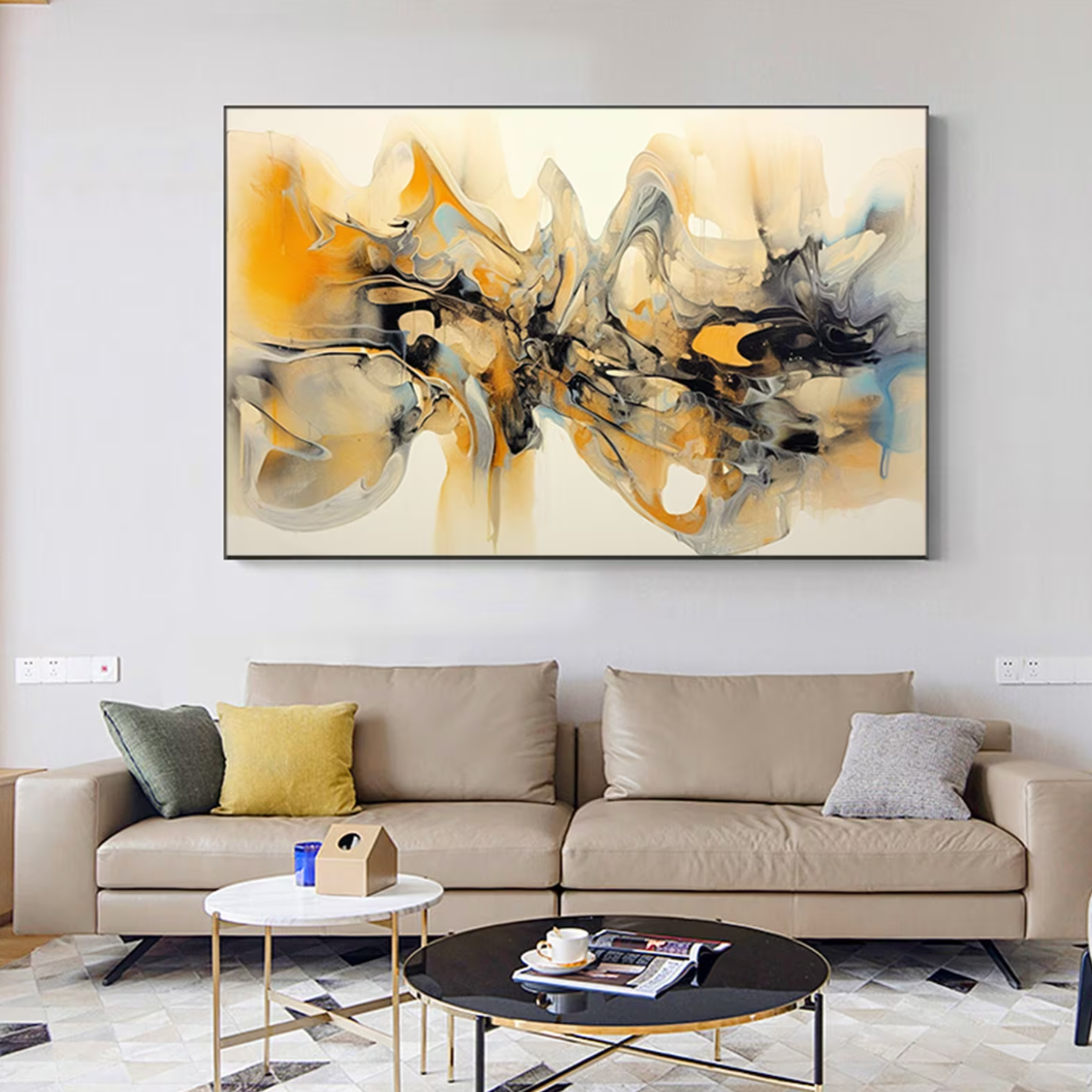 Flow of Colors in Yellow