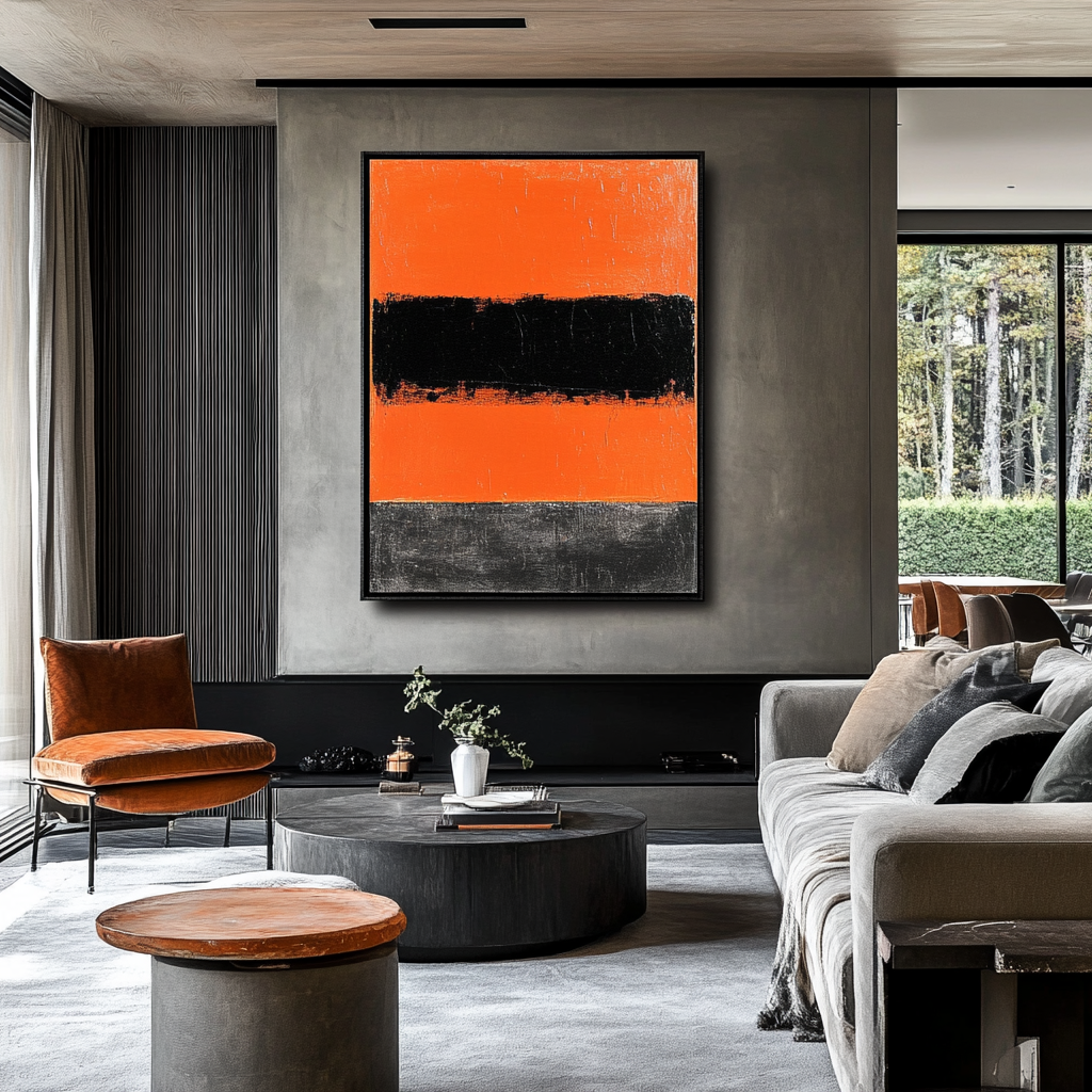 Fluorescent Orange and Black