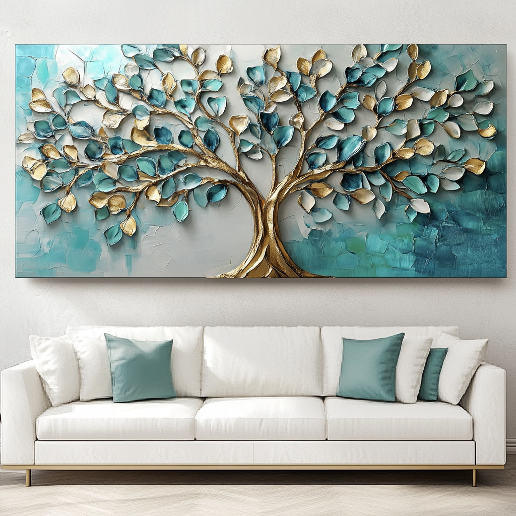 Tree Turquoise and Gold
