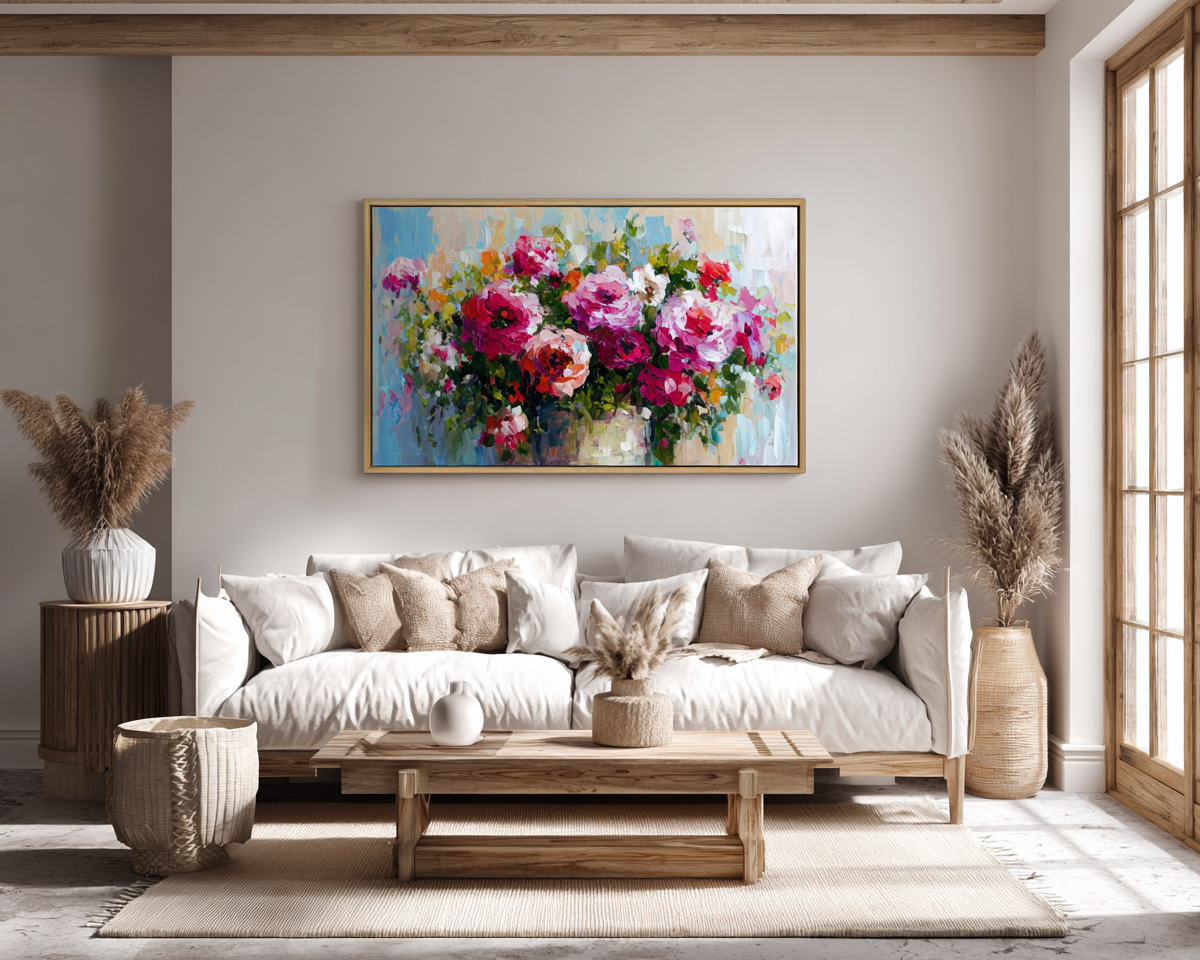 Pink geraniums
