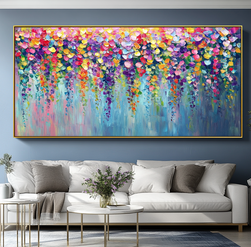 Cascade of Pink Flowers