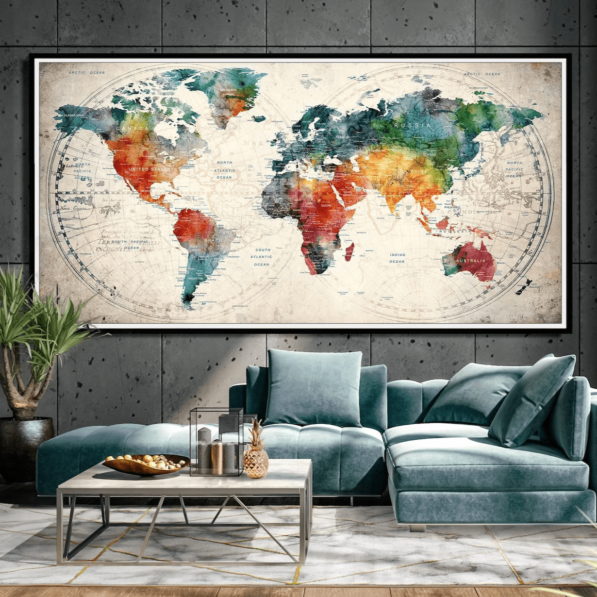 Rainbow World Map