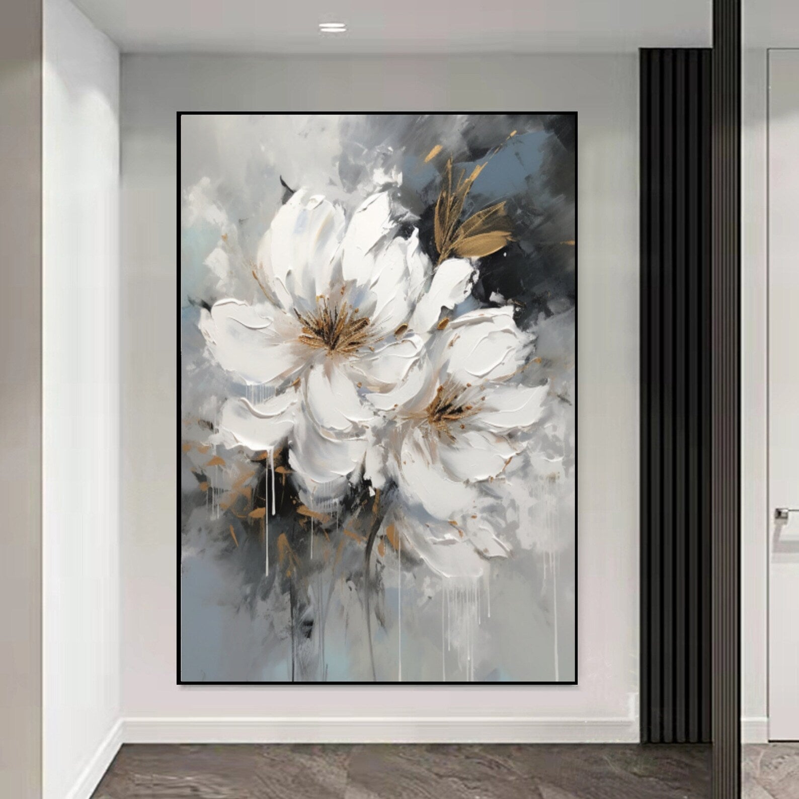 Golden White Flowers