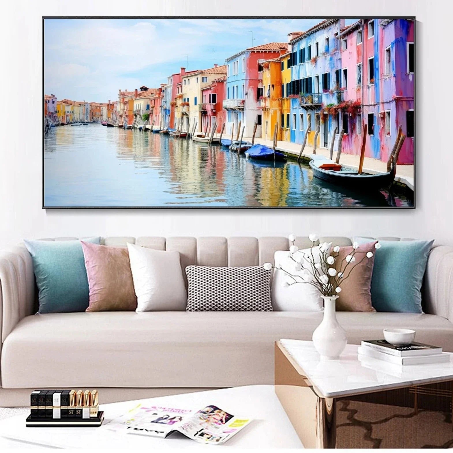 Colorful houses and canal